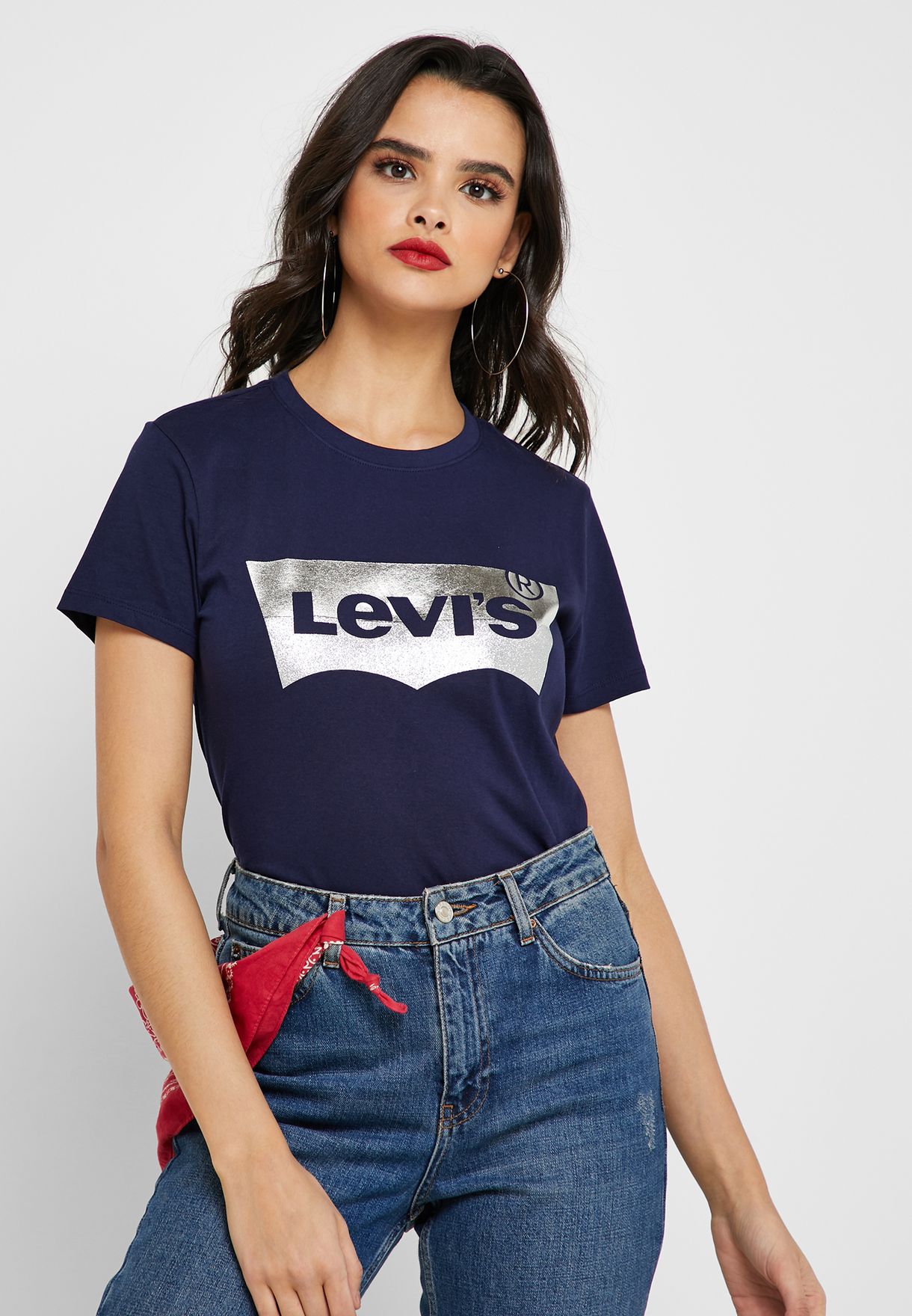 levis blue t shirt women's