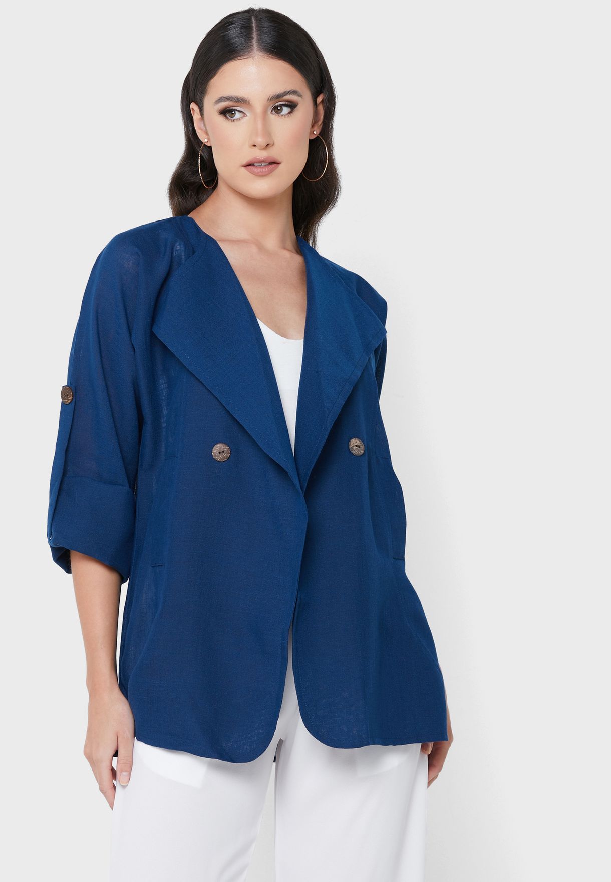Lapel Detail Coat Set