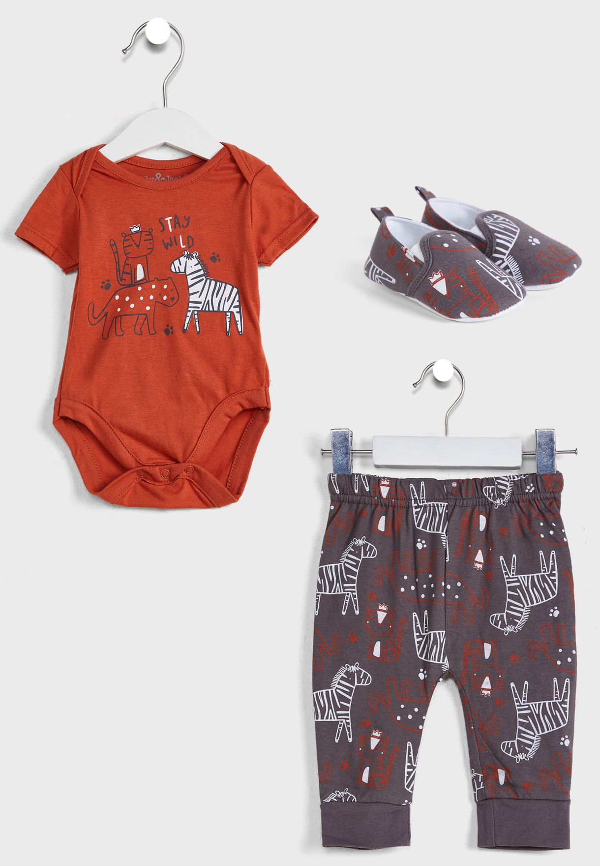 Infant Stay Wild Bodysuit & Trouser Set With Sneakers
