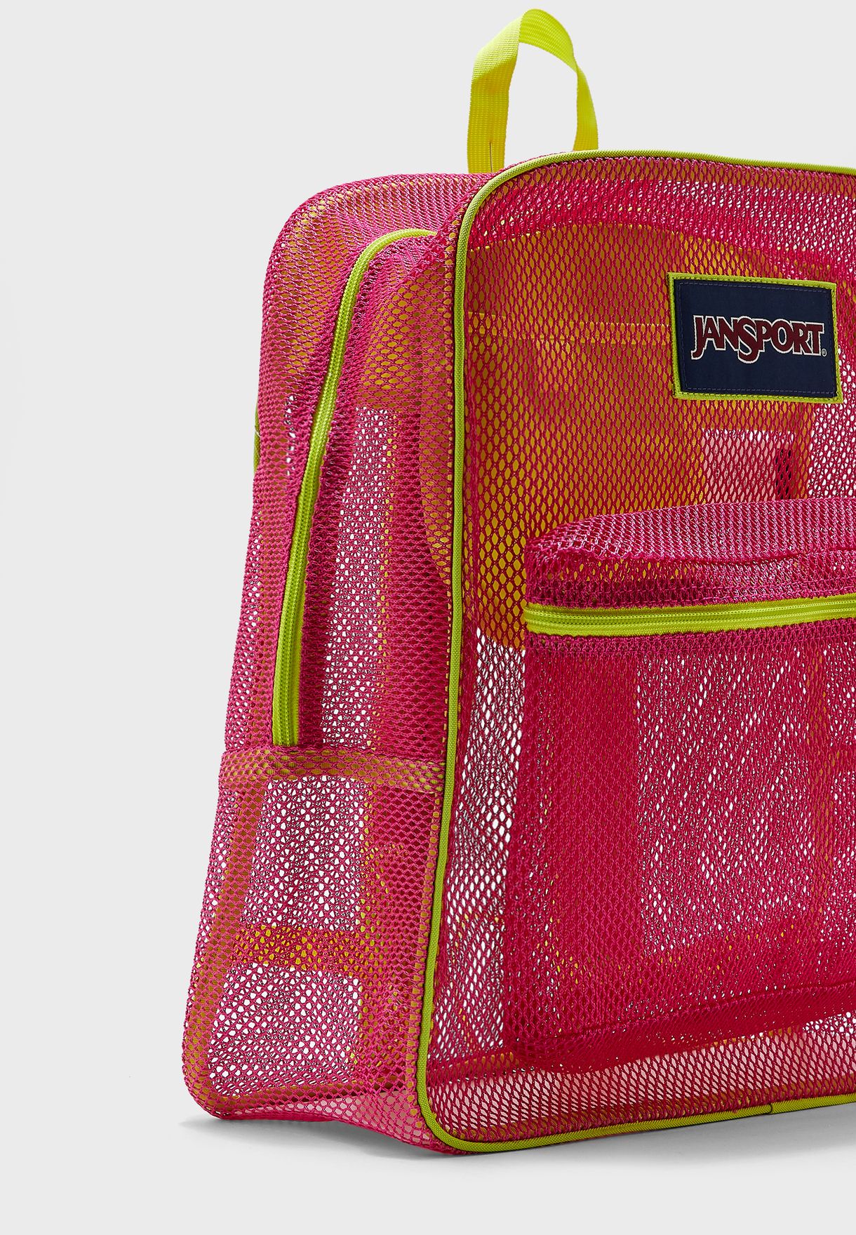 jansport pink mesh backpack