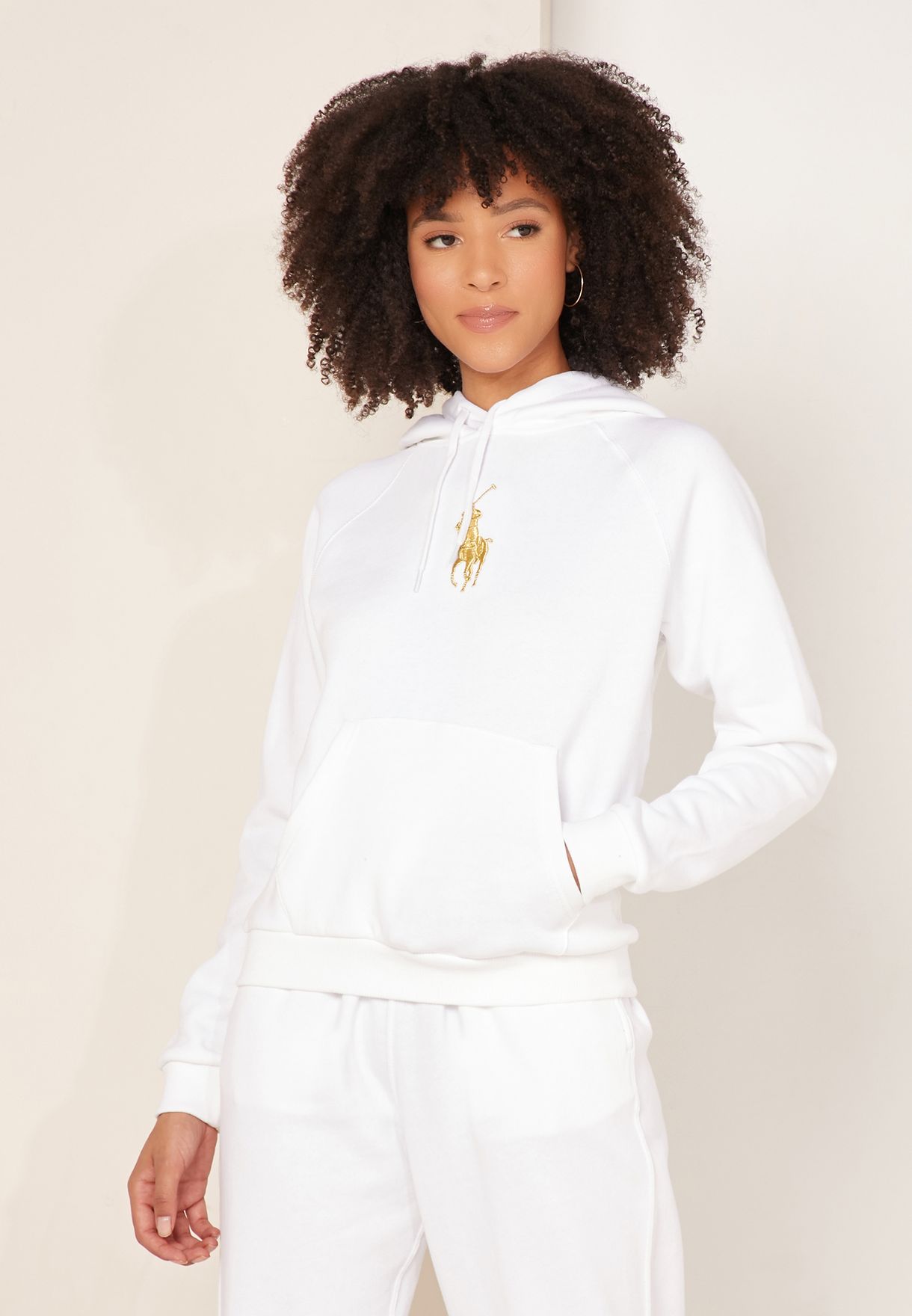 ralph lauren white hoodie