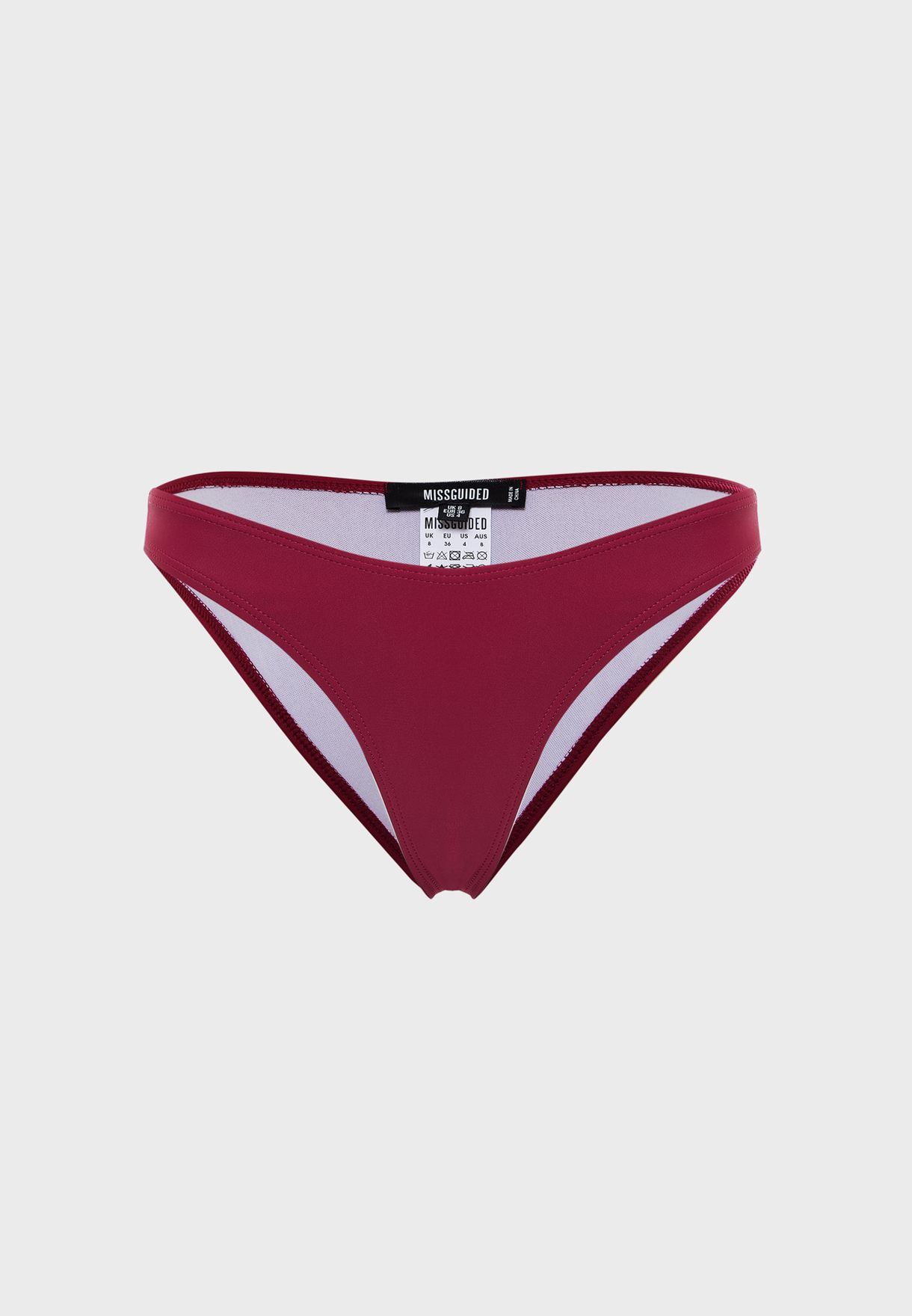 burgundy bikini bottom