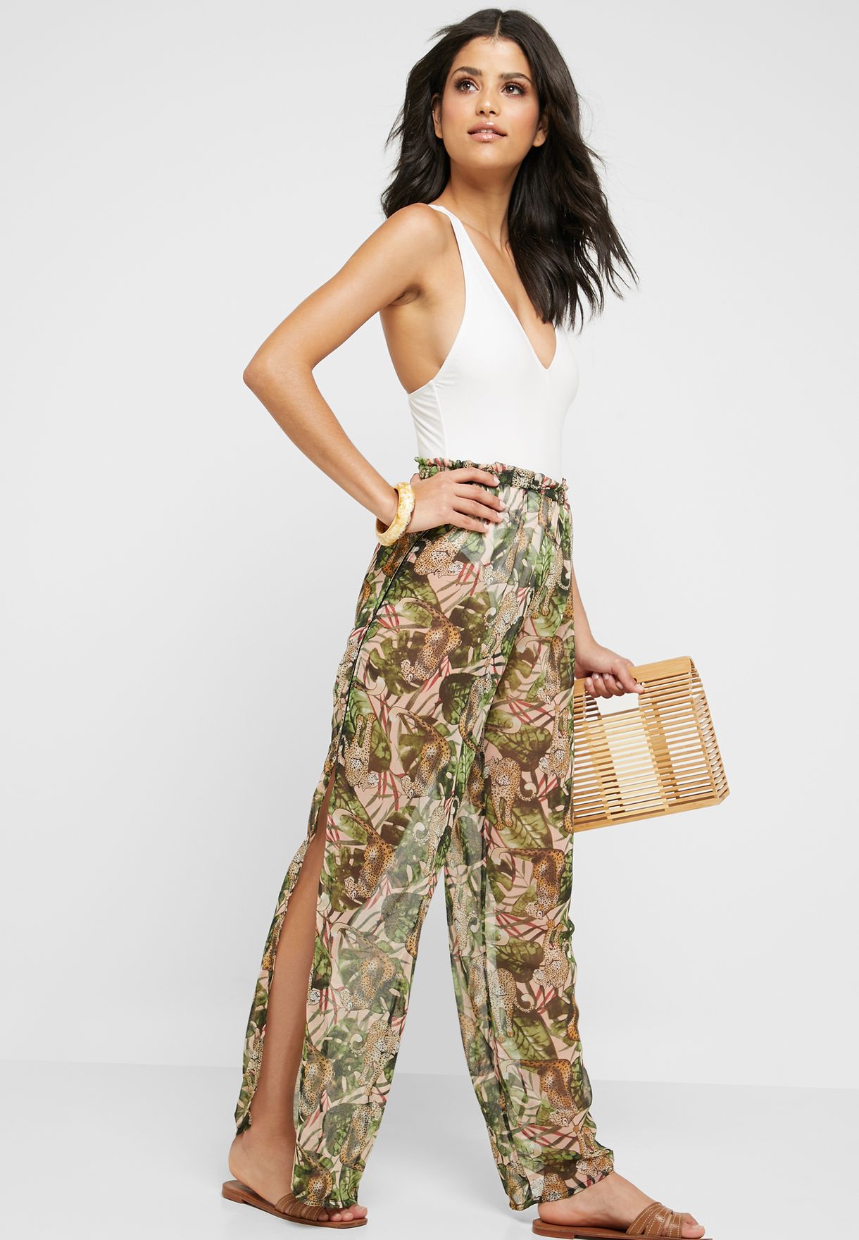 printed beach trousers