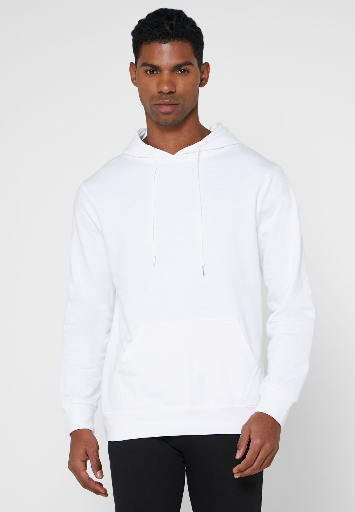 basic white hoodie