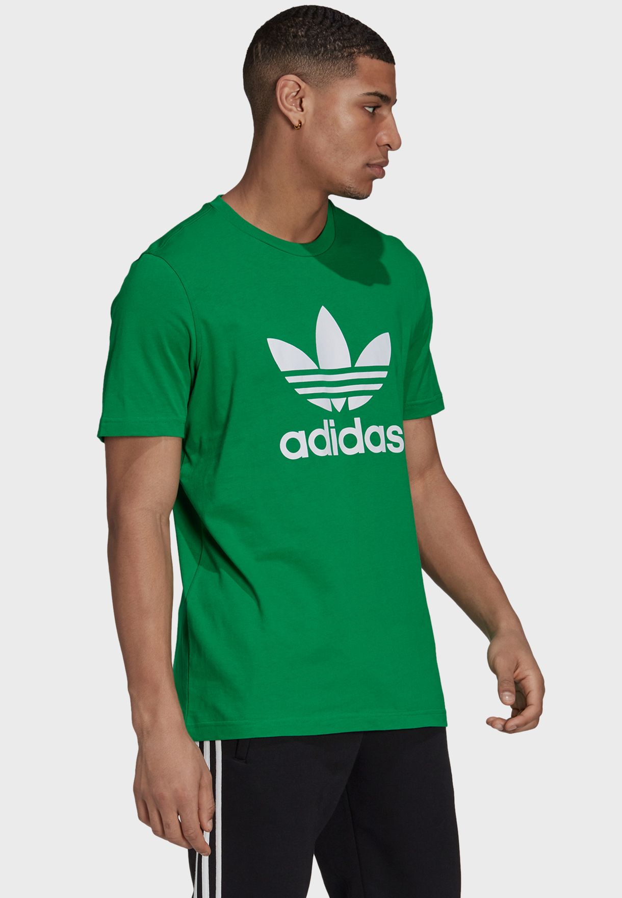 Buy adidas Originals green Adicolor Trefoil T-Shirt for Kids in MENA ...