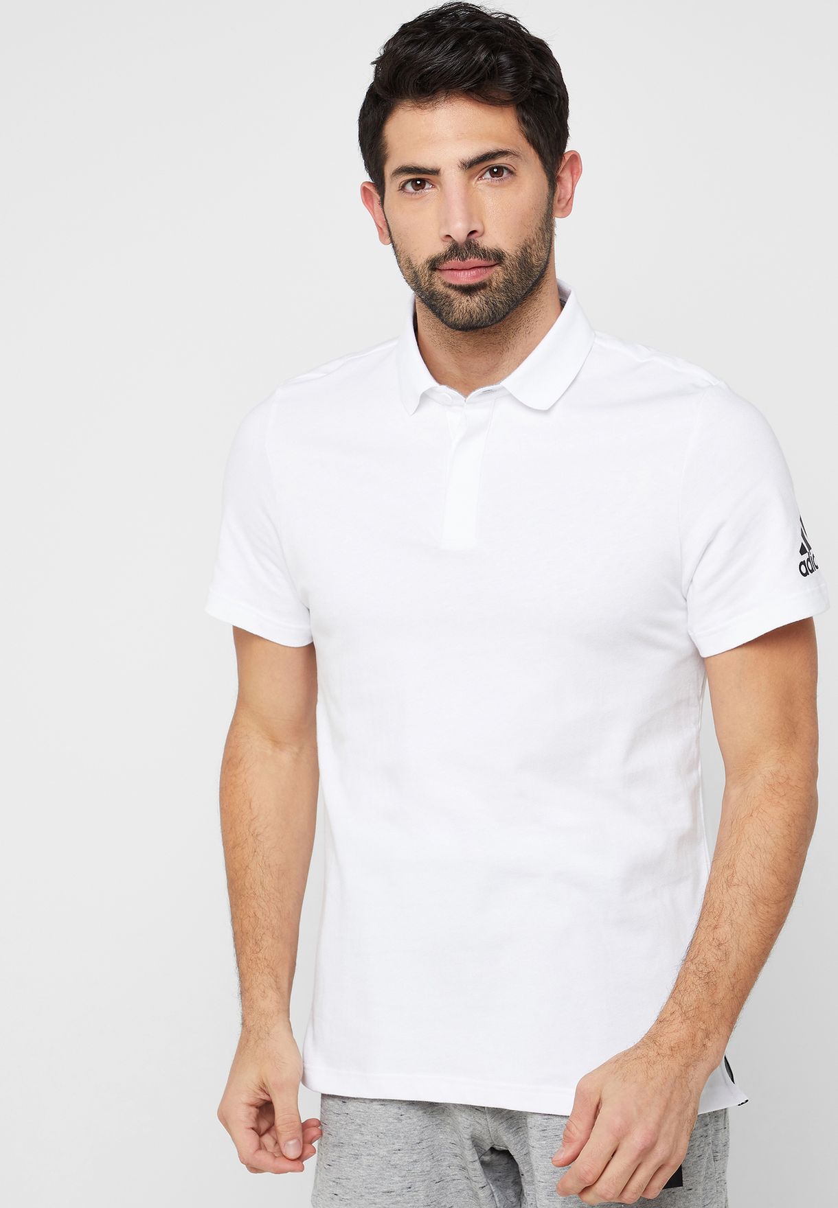 Buy adidas white Must Have Polo for Men 