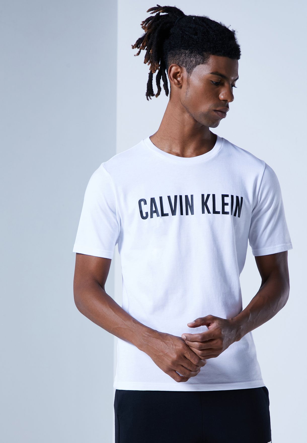 Buy Calvin Klein Performance white Logo T-Shirt for Kids in MENA, Worldwide