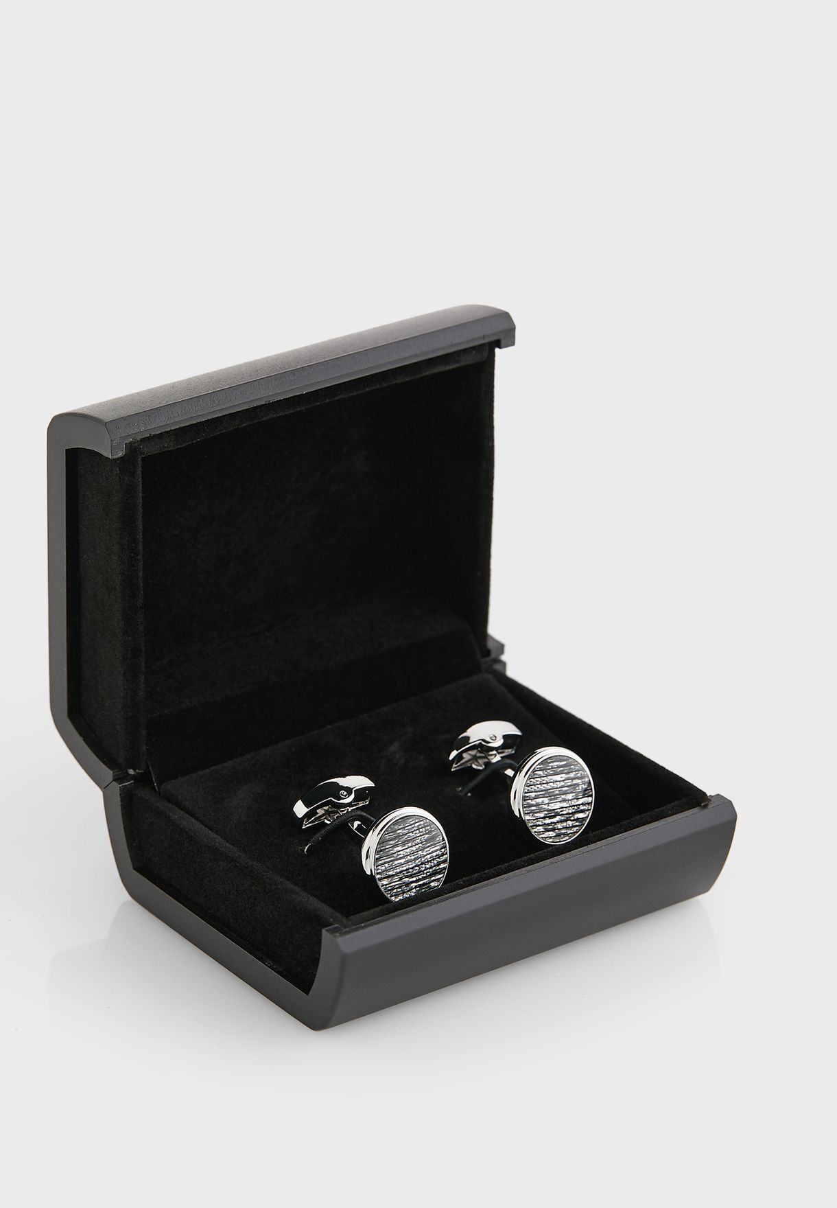 Round Stripe Cufflinks In Giftbox