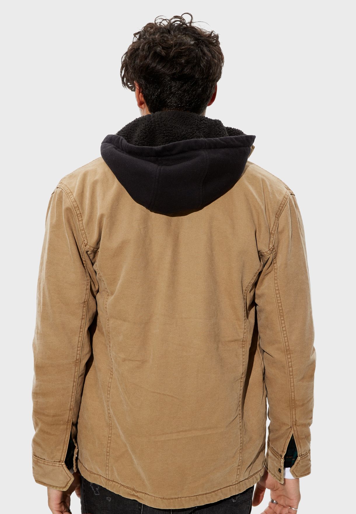 sherpa lined military jacket