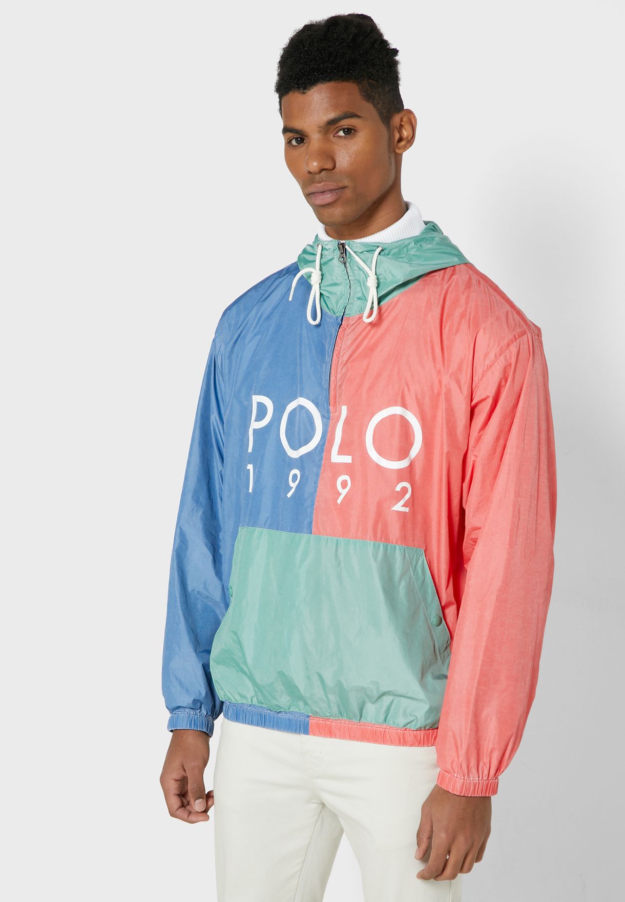 Buy Polo Ralph Lauren multicolor Color Block Logo Hoodie for Men in MENA,  Worldwide