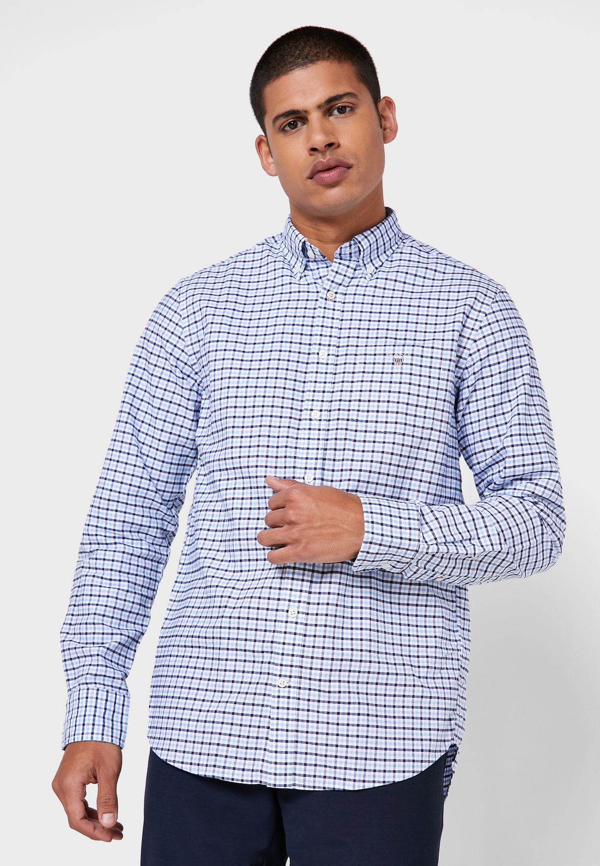 Buy Gant prints Oxford Checked Regular Fit Shirt for Men in Riyadh, Jeddah