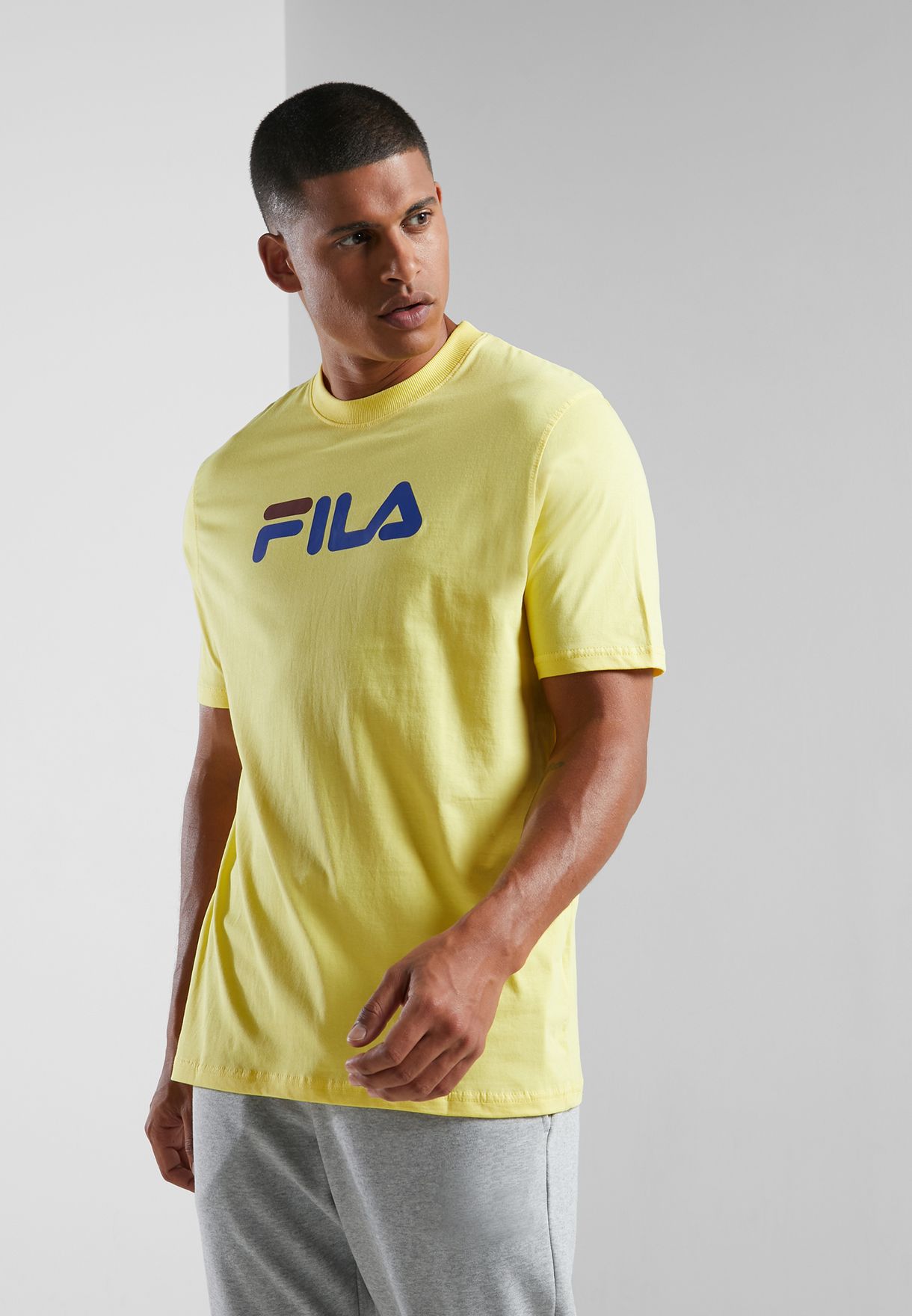 fila t shirt mens yellow