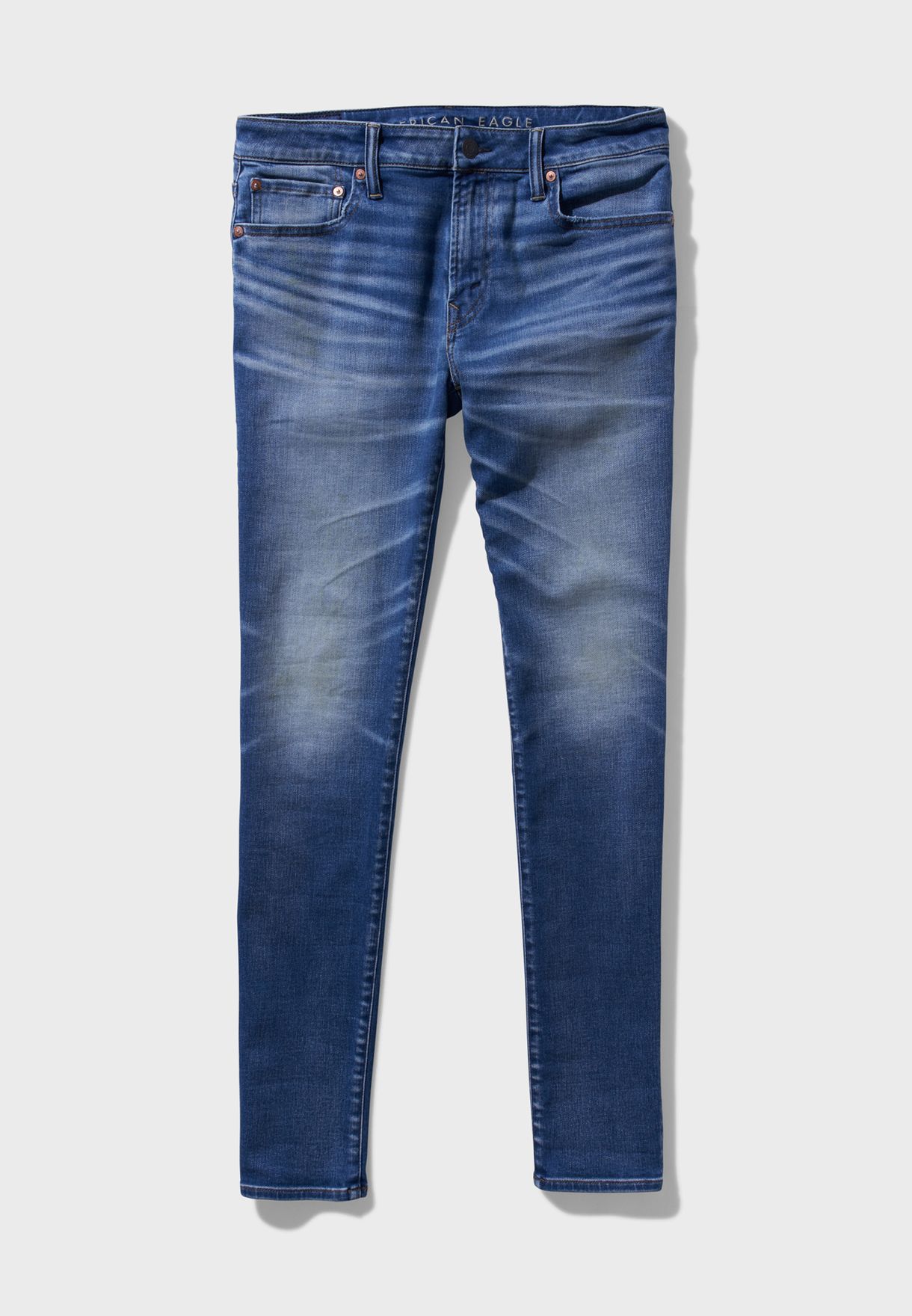 Mid Wash Slim Fit Jeans