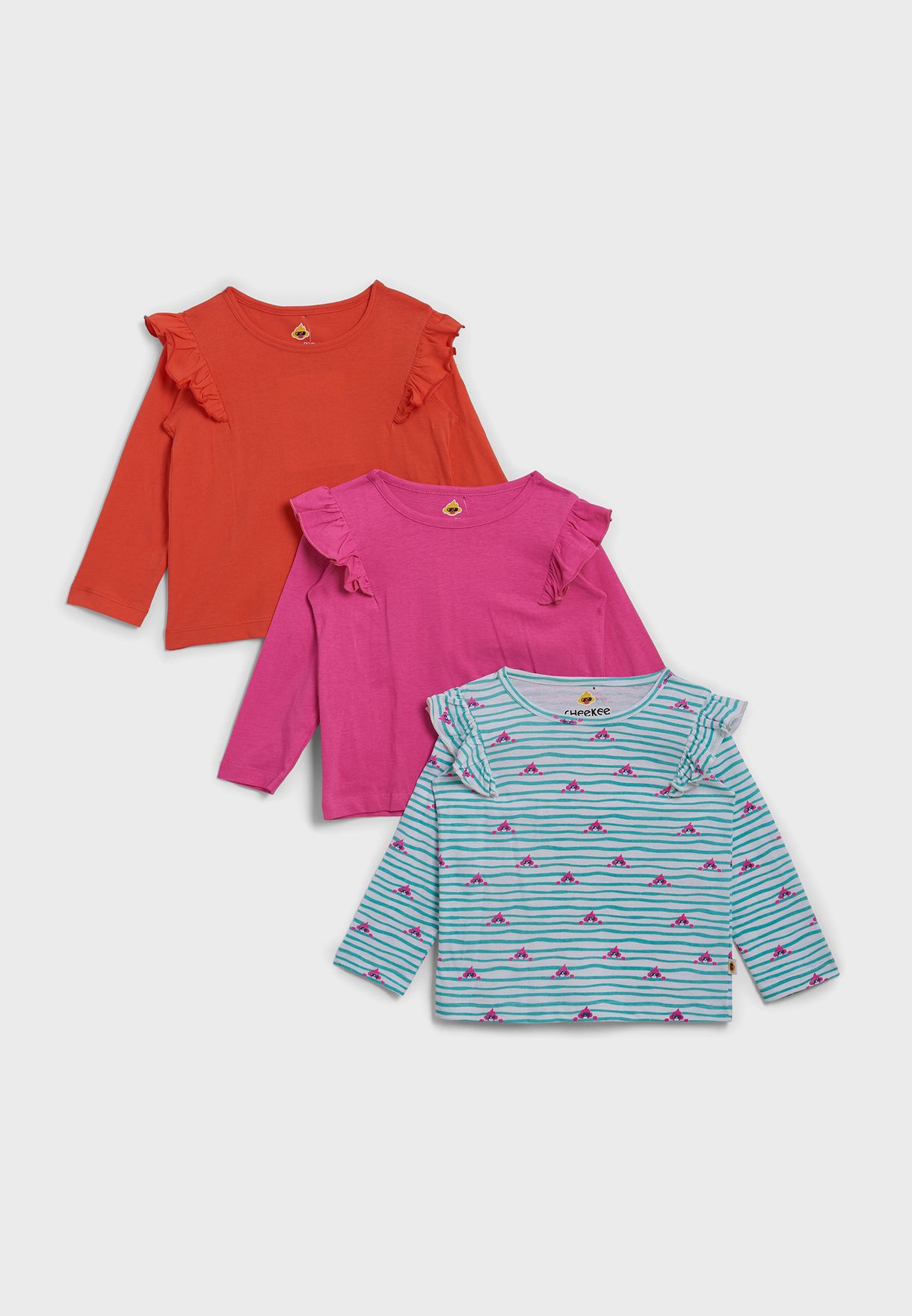 Kids 3 Pack Assorted Frill Top