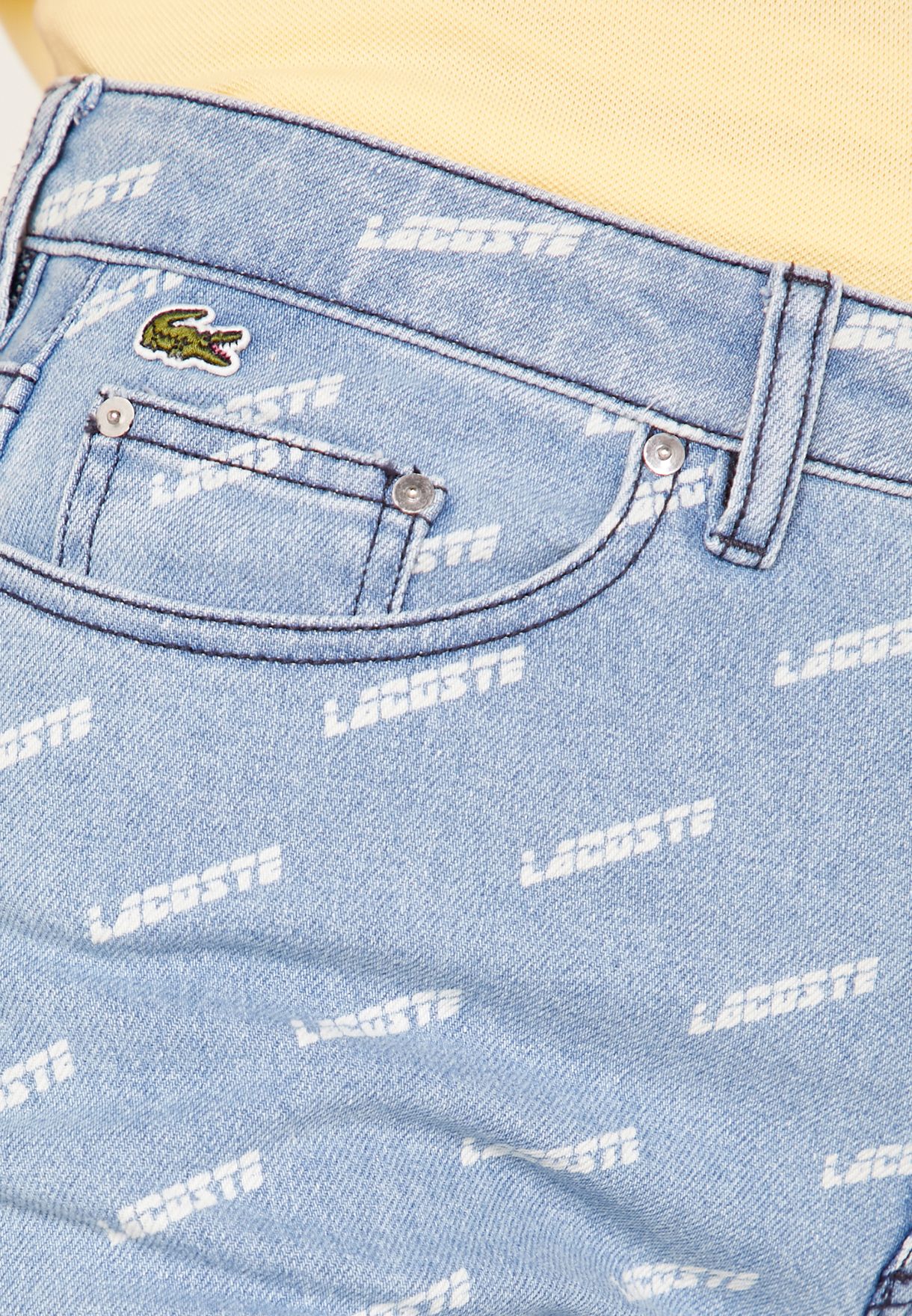 lacoste logo jeans