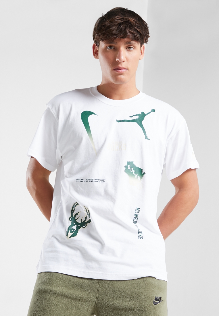 Nike Men's Bucks Essential Max90 Tee White Size S | MODA3