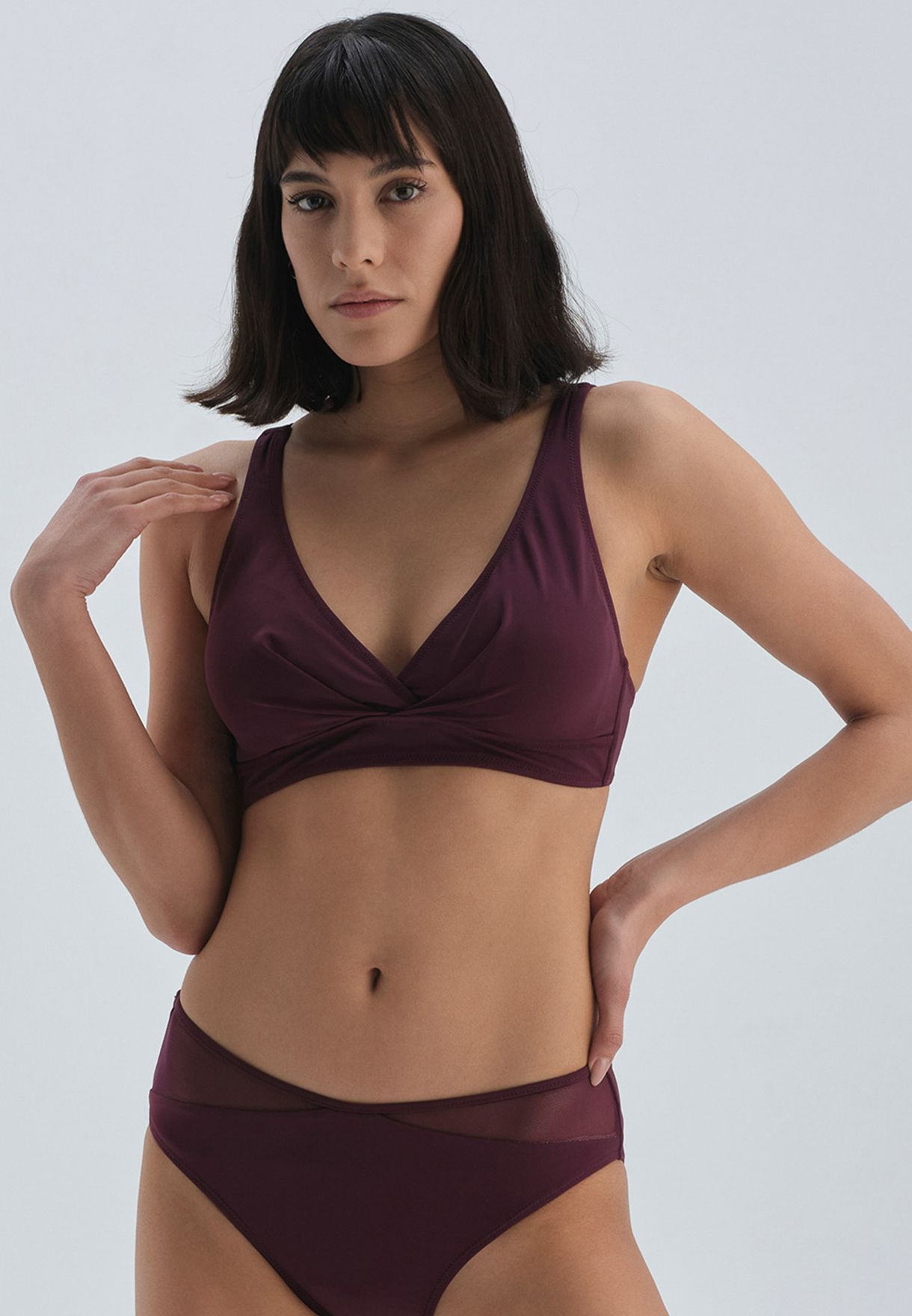 Plunge Neck Bikini Top