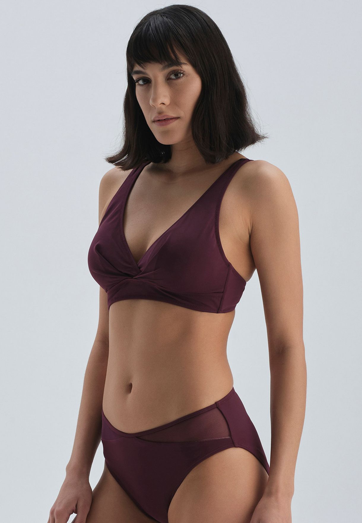 Plunge Neck Bikini Top