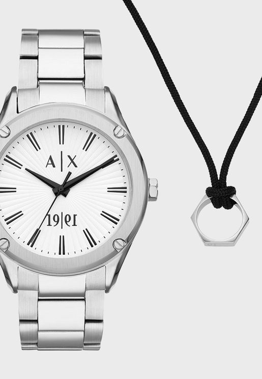 Fitz Analog Watch With Gift Set