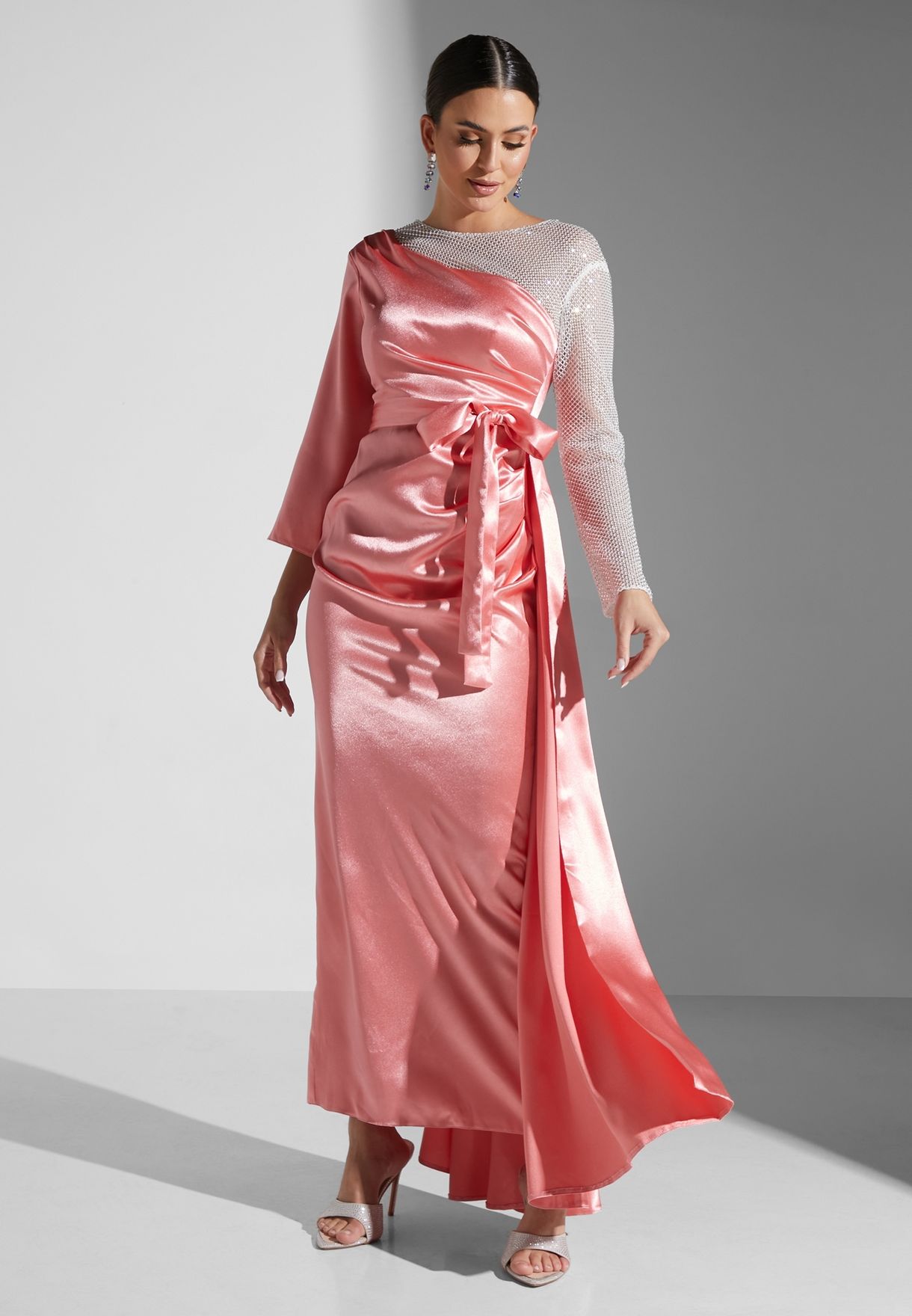 Ruched One-Shoulder Dress