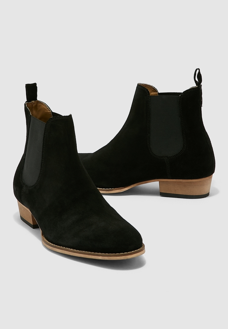 Buy Topman black Chelsea Boots for Men in Worldwide
