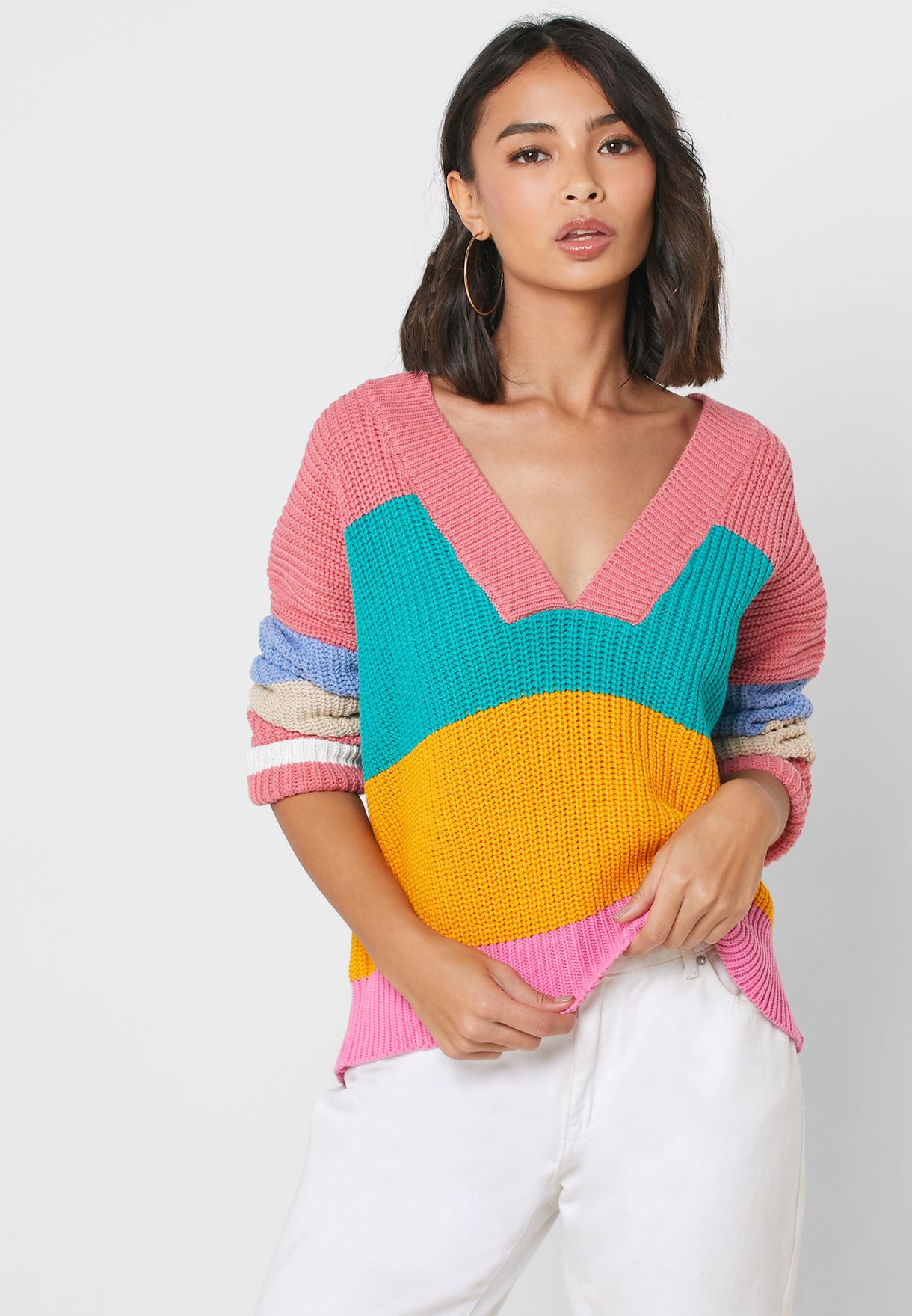 forever 21 colorblock sweater