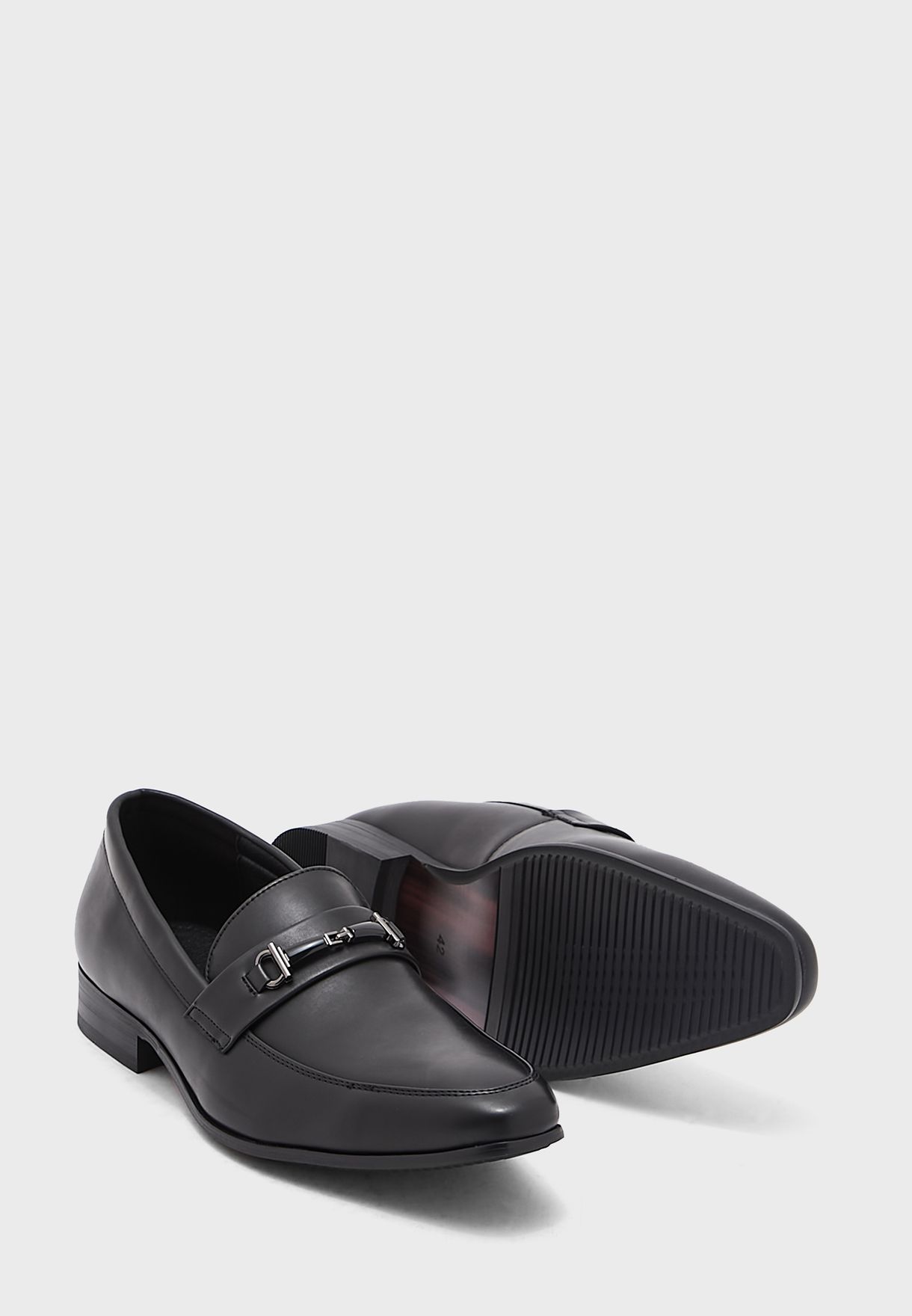 Classic Saddle With Metal Trim Formal Slip Ons