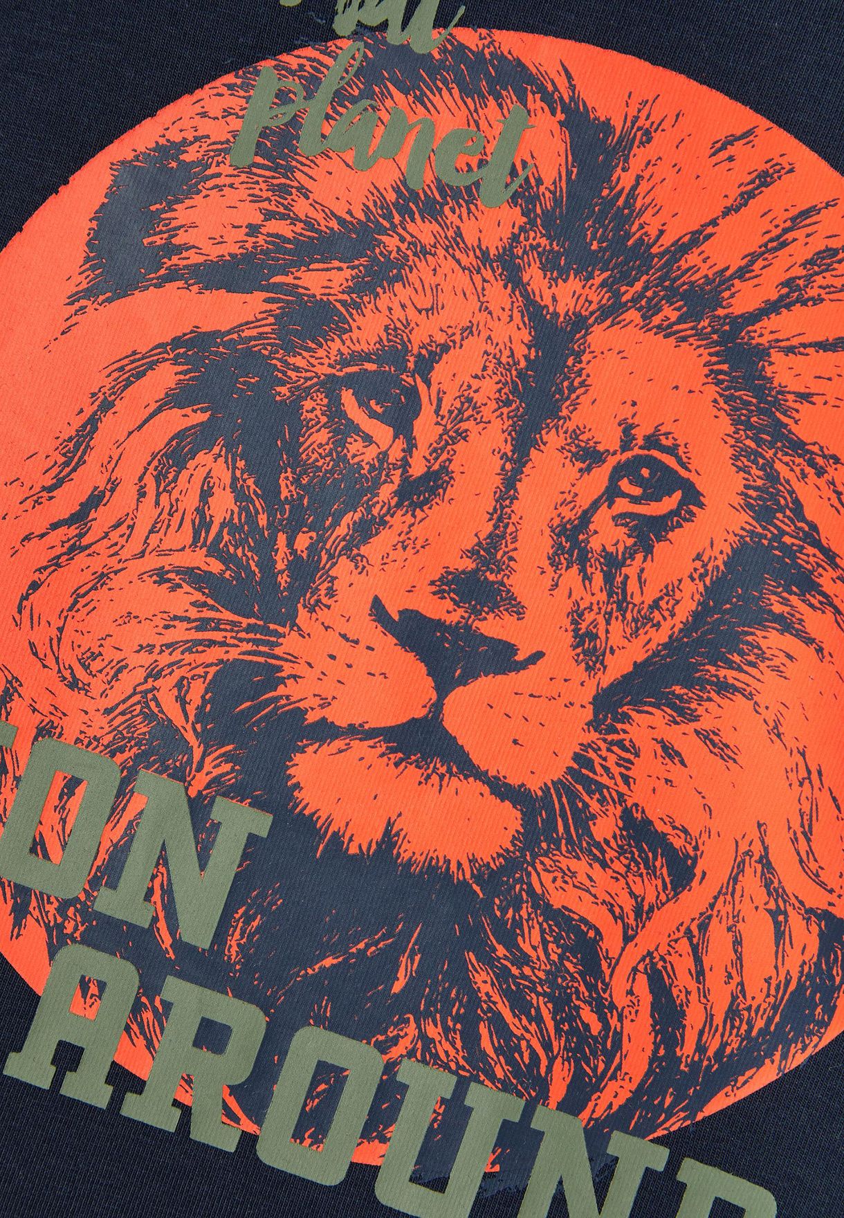 Kids Lion Print T-Shirt
