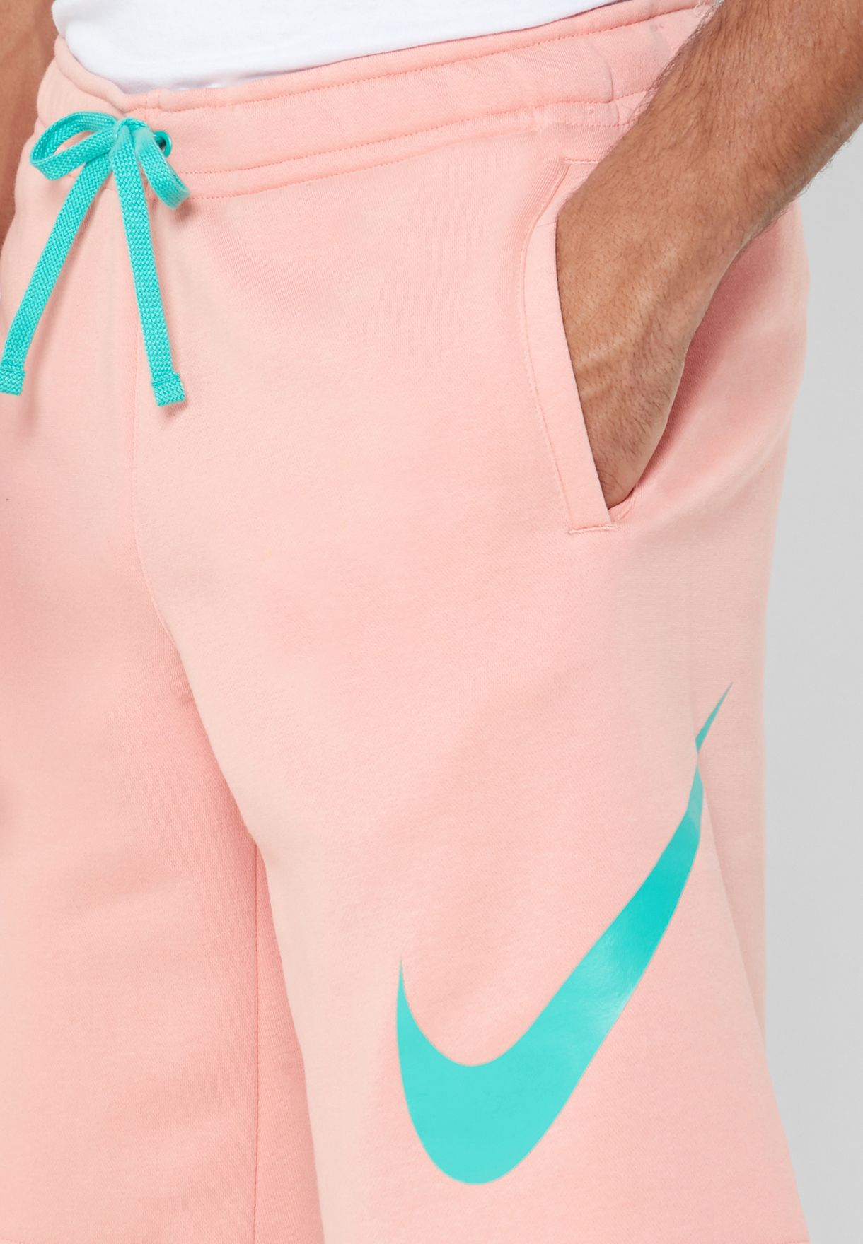 nike club shorts pink