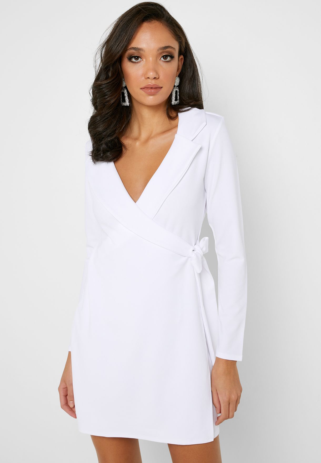 missguided white blazer dress