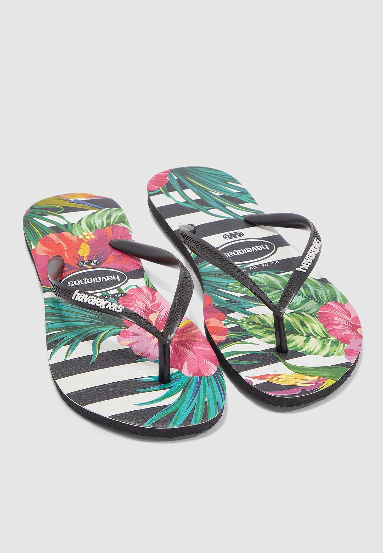 havaianas slim tropical floral flip flops