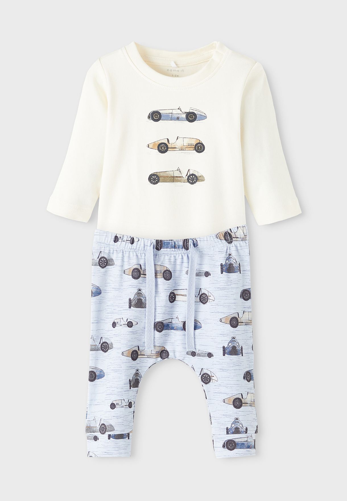 Infant Car Print Bodysuit & Sweatpants Set
