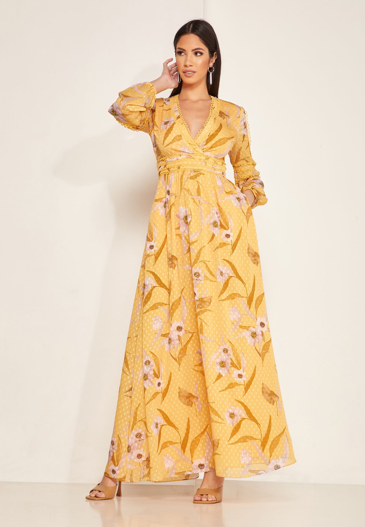 ted baker yellow floral dress