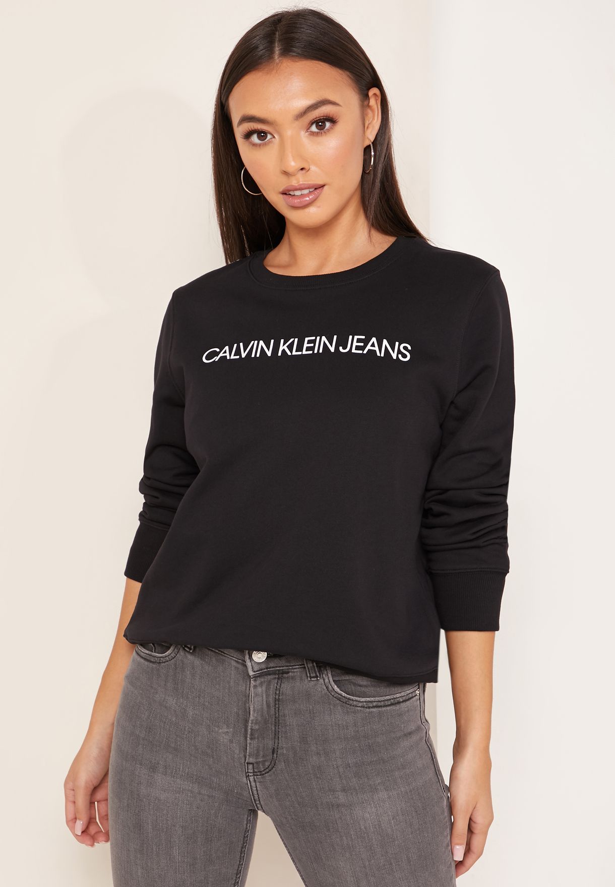 calvin klein jeans institutional logo sweatshirt