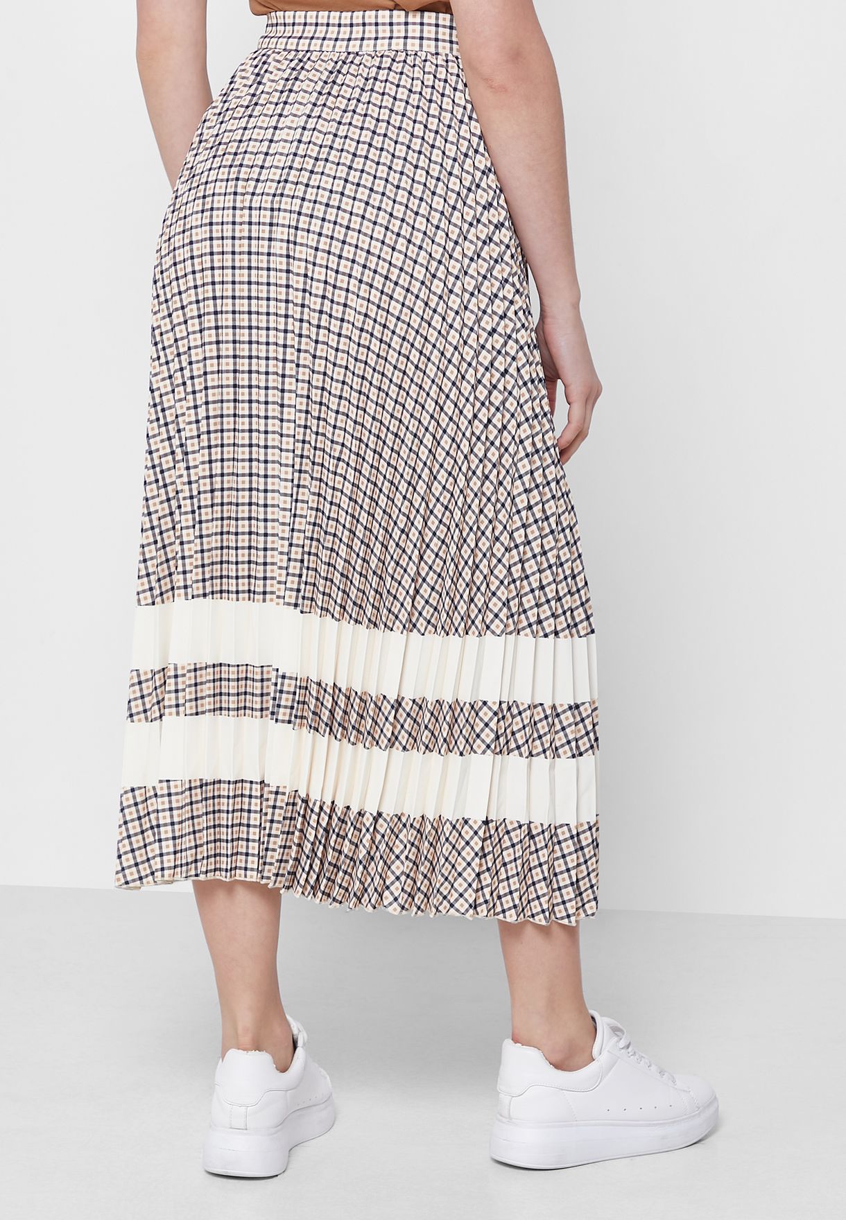 Printed Pleated Skirt