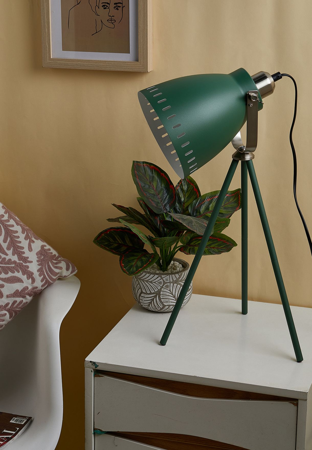 Green & Nickle Mingle Table Lamp