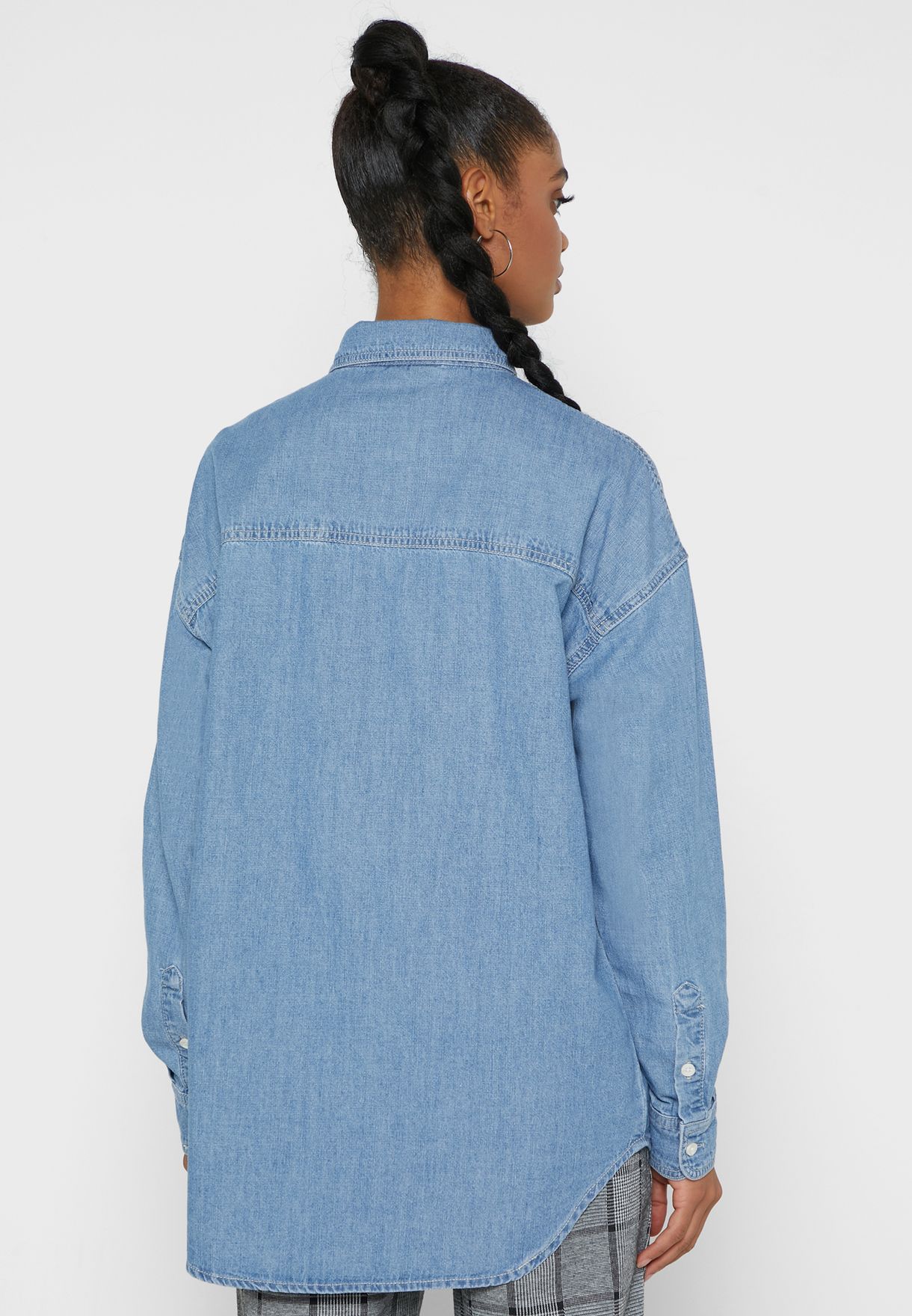 forever 21 denim shirt men