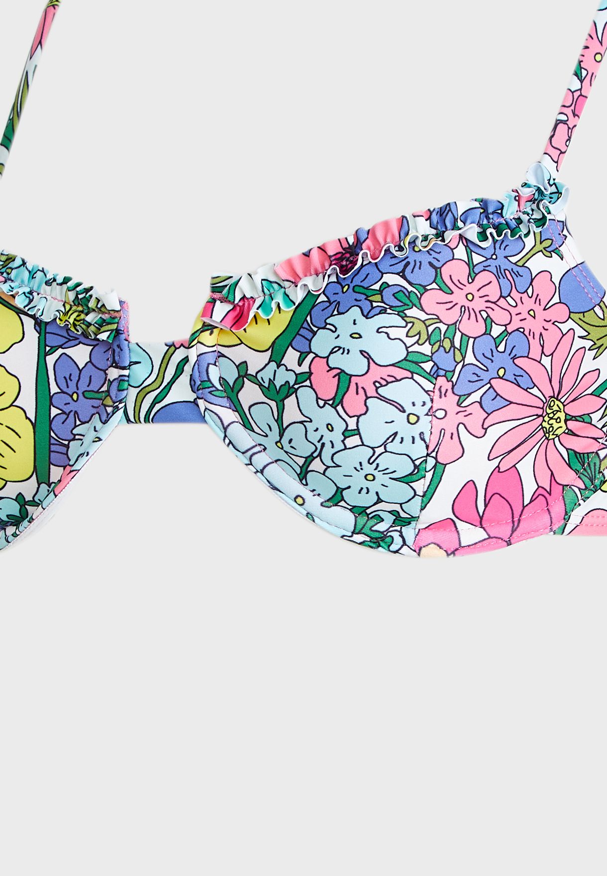 Floral Printed Bikini Set