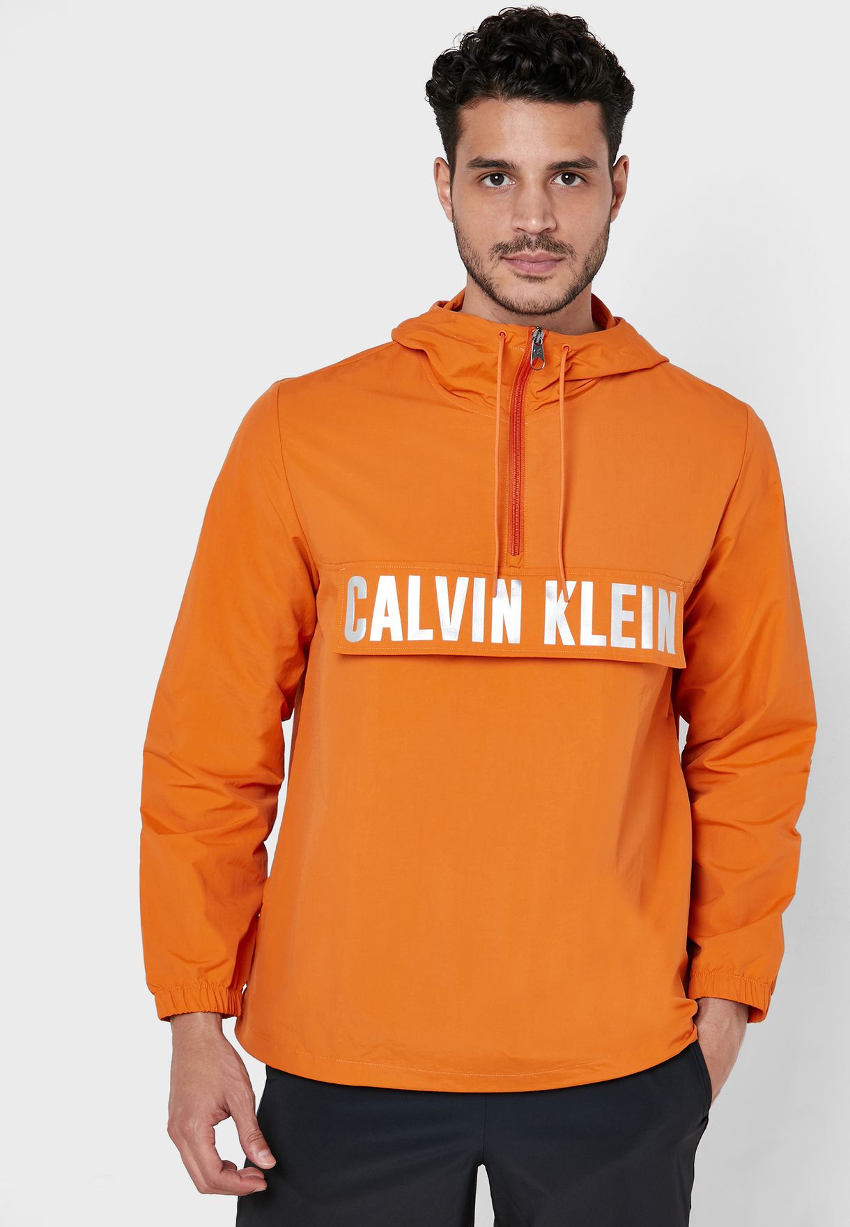 calvin klein orange hoodie