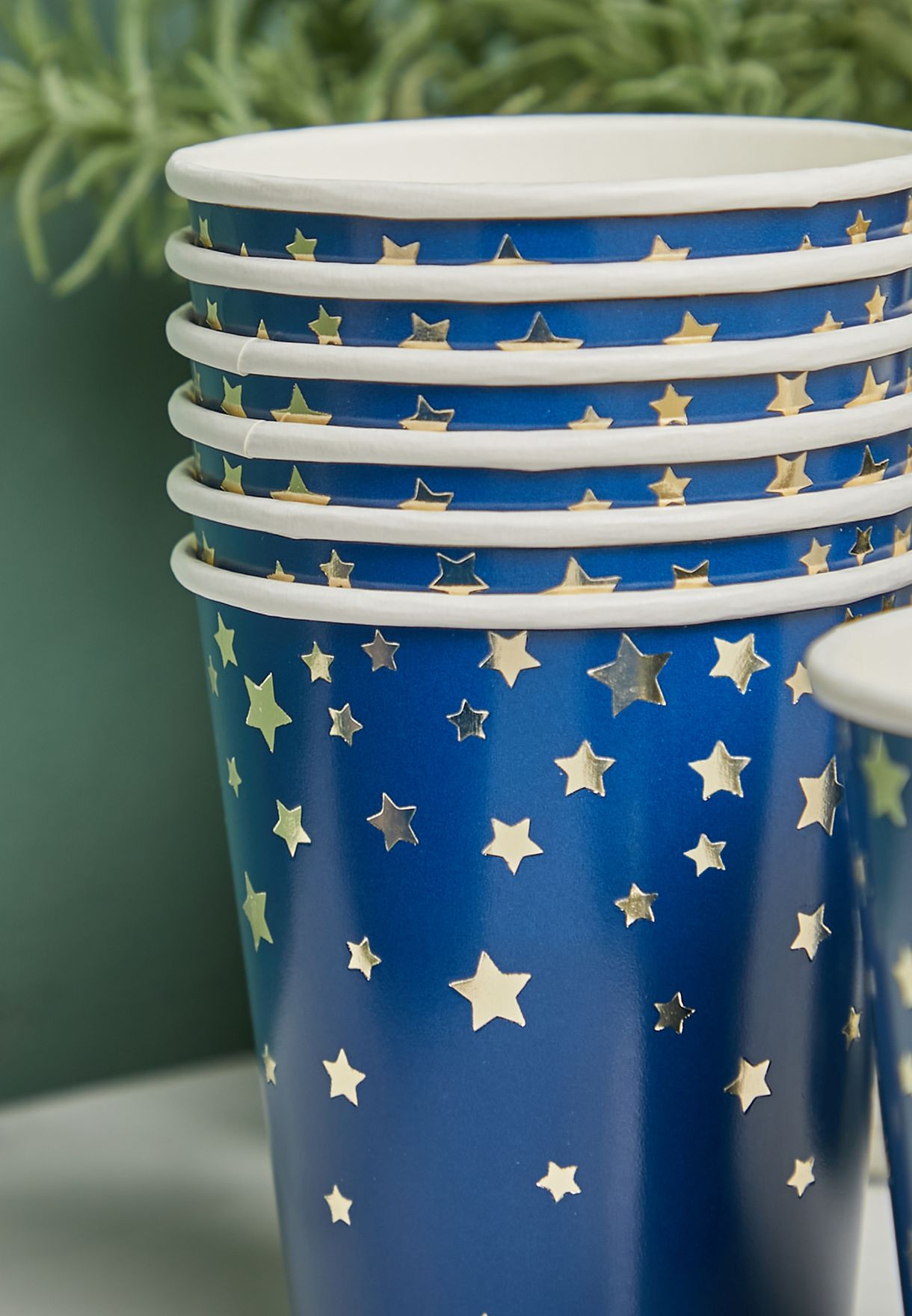8 Pack Blue Star Cups