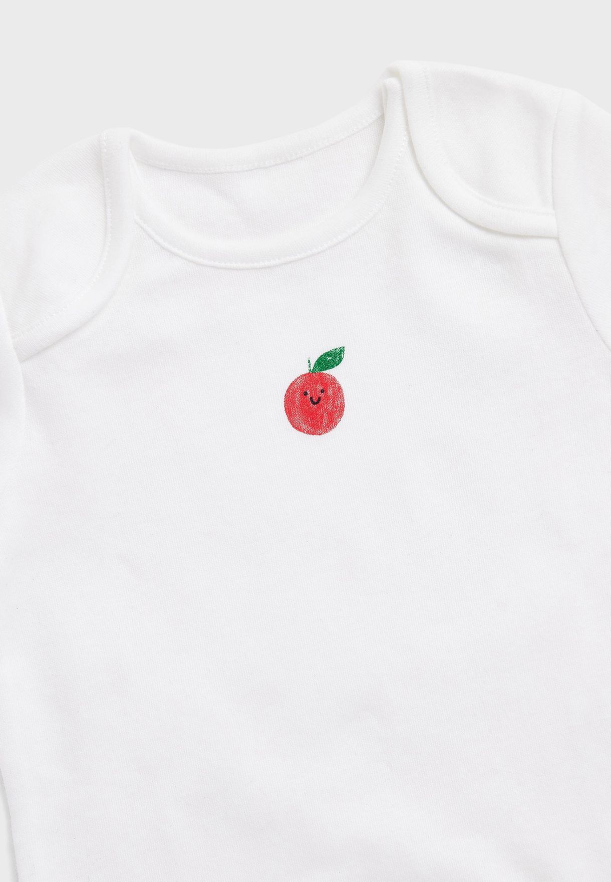 Kids 5 Pack Fruits Print Bodysuits