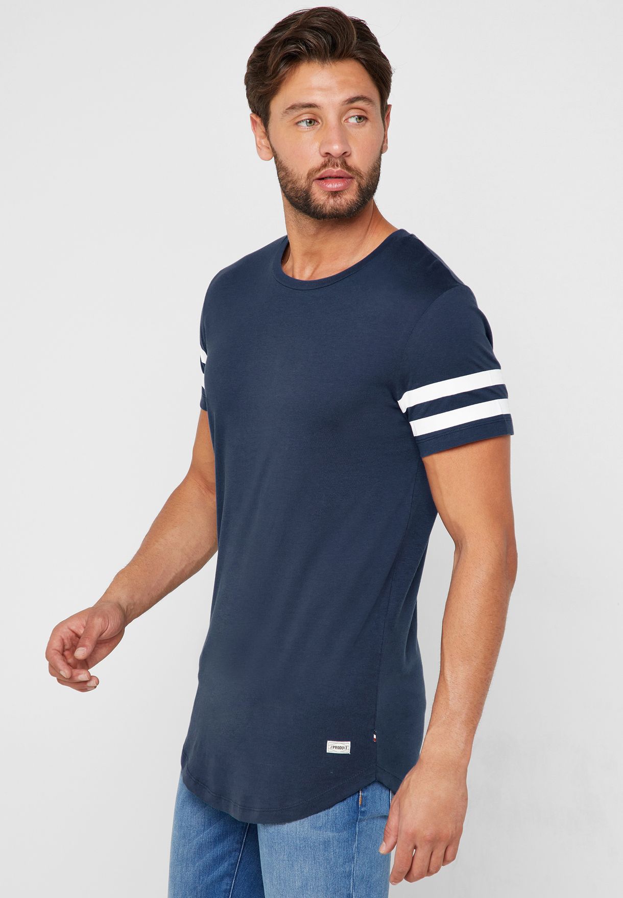 longline navy t shirt