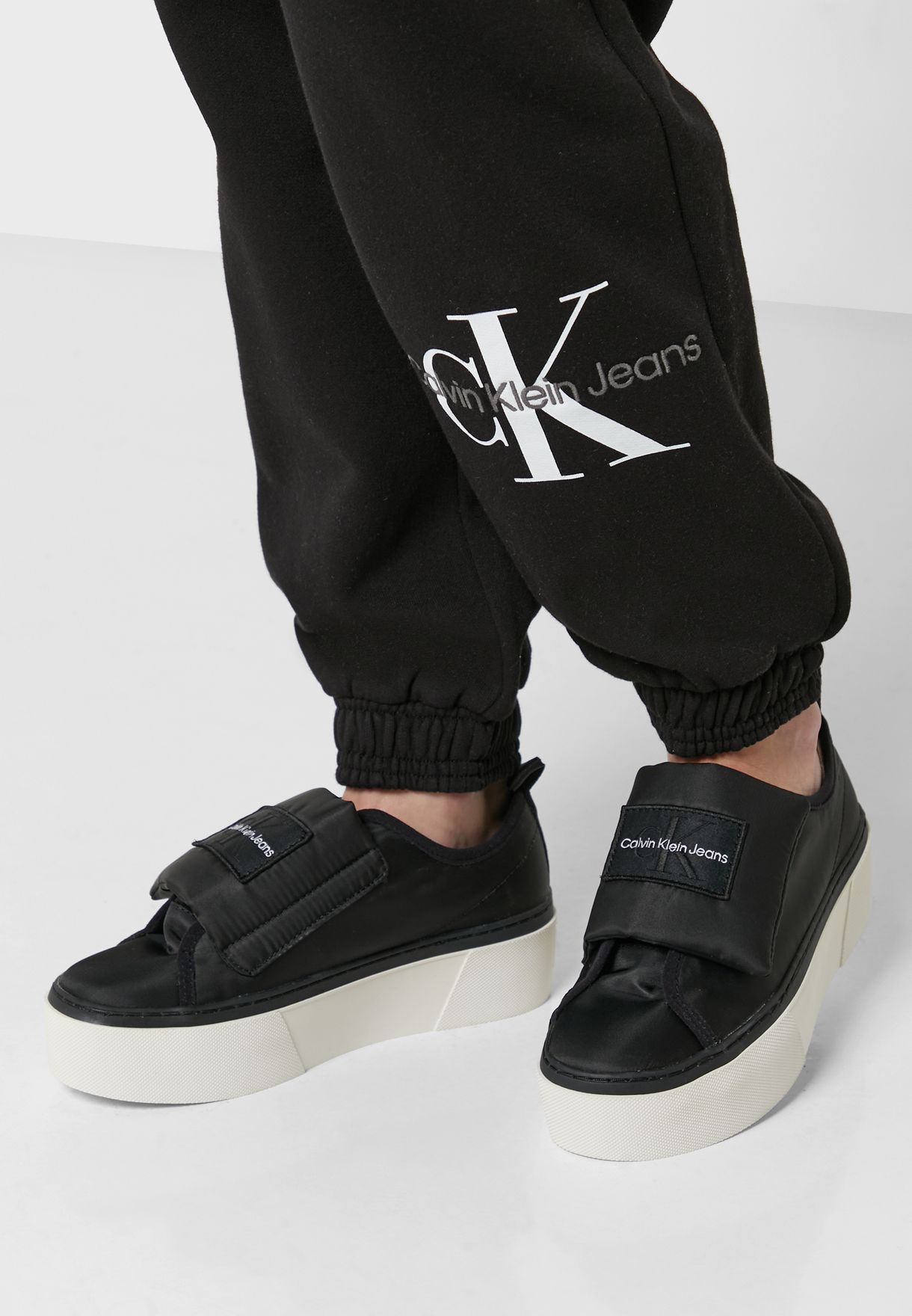 Buy Calvin Klein black Puffy Flatform Low Top Sneakers for Women in Muscat,  Salalah
