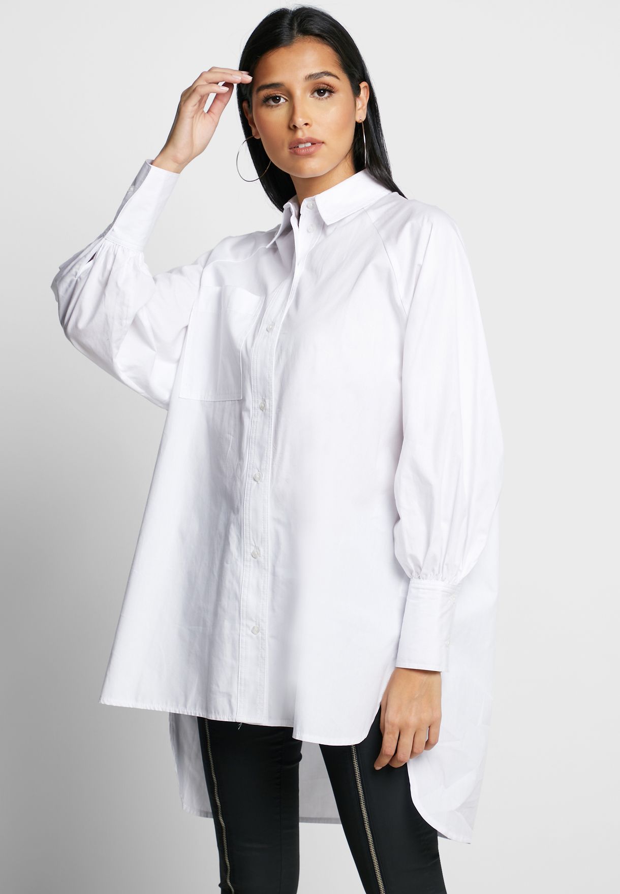 Archaïsch Afkeer Goot Buy Topshop white Oversized Shirt for Women in MENA, Worldwide
