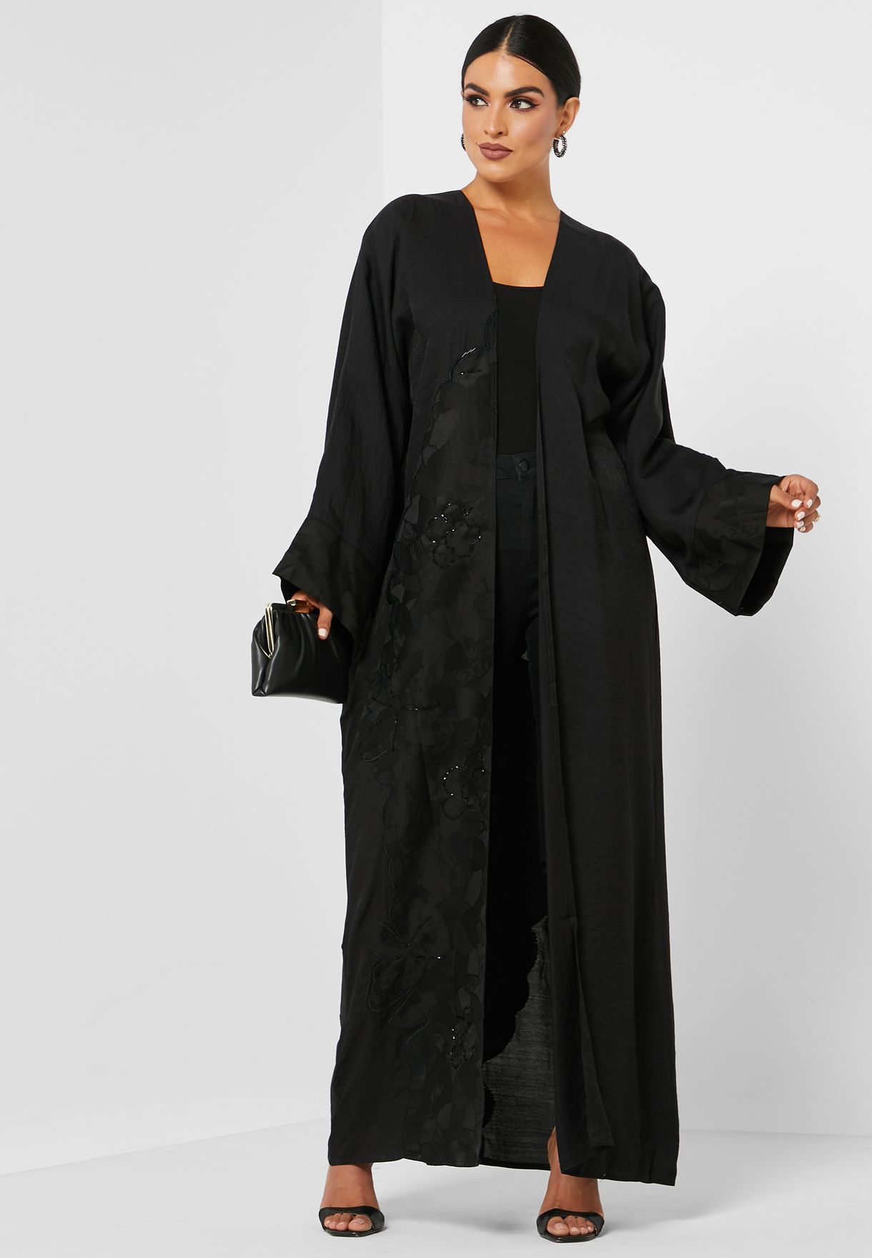 Buy Hayas Closet black Embellished Abaya for Women in Manama, Riffa