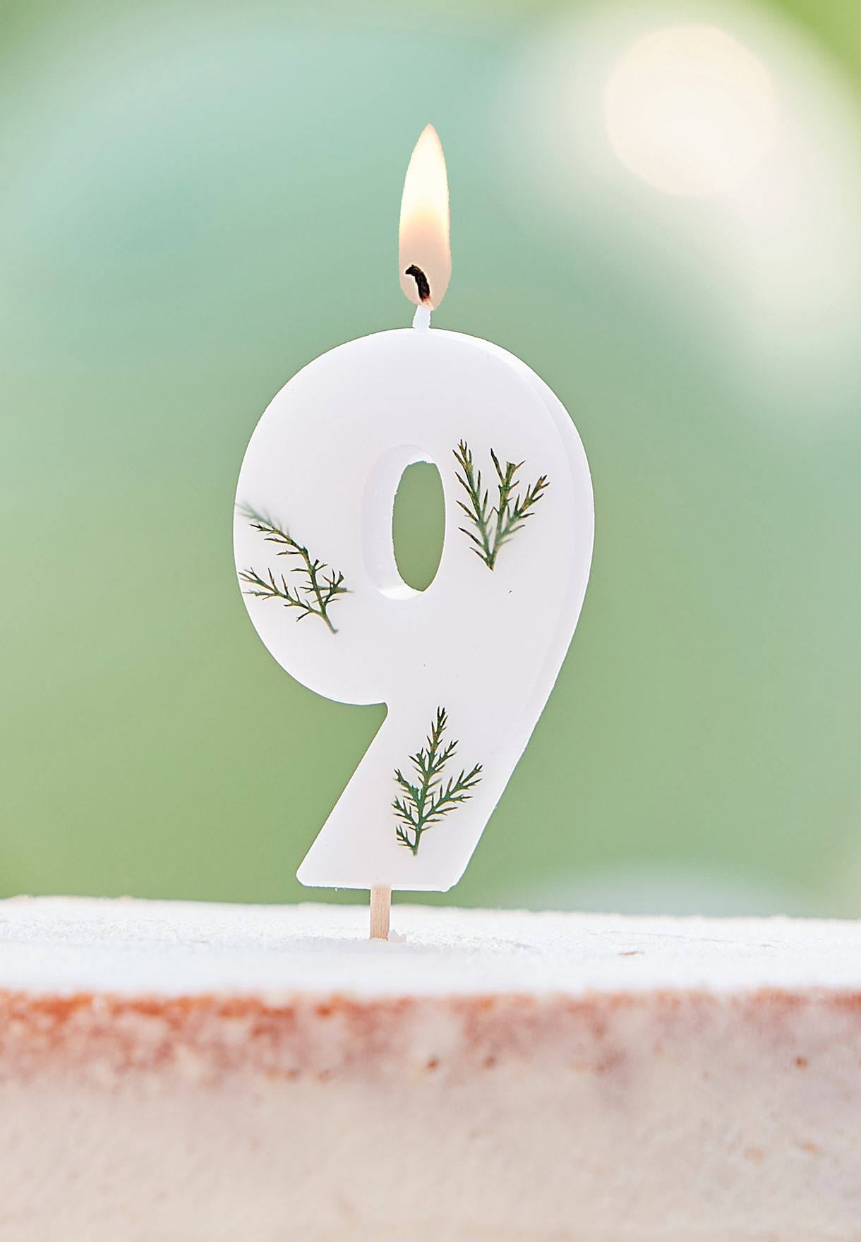 Pressed Foliage Candle - Number 9
