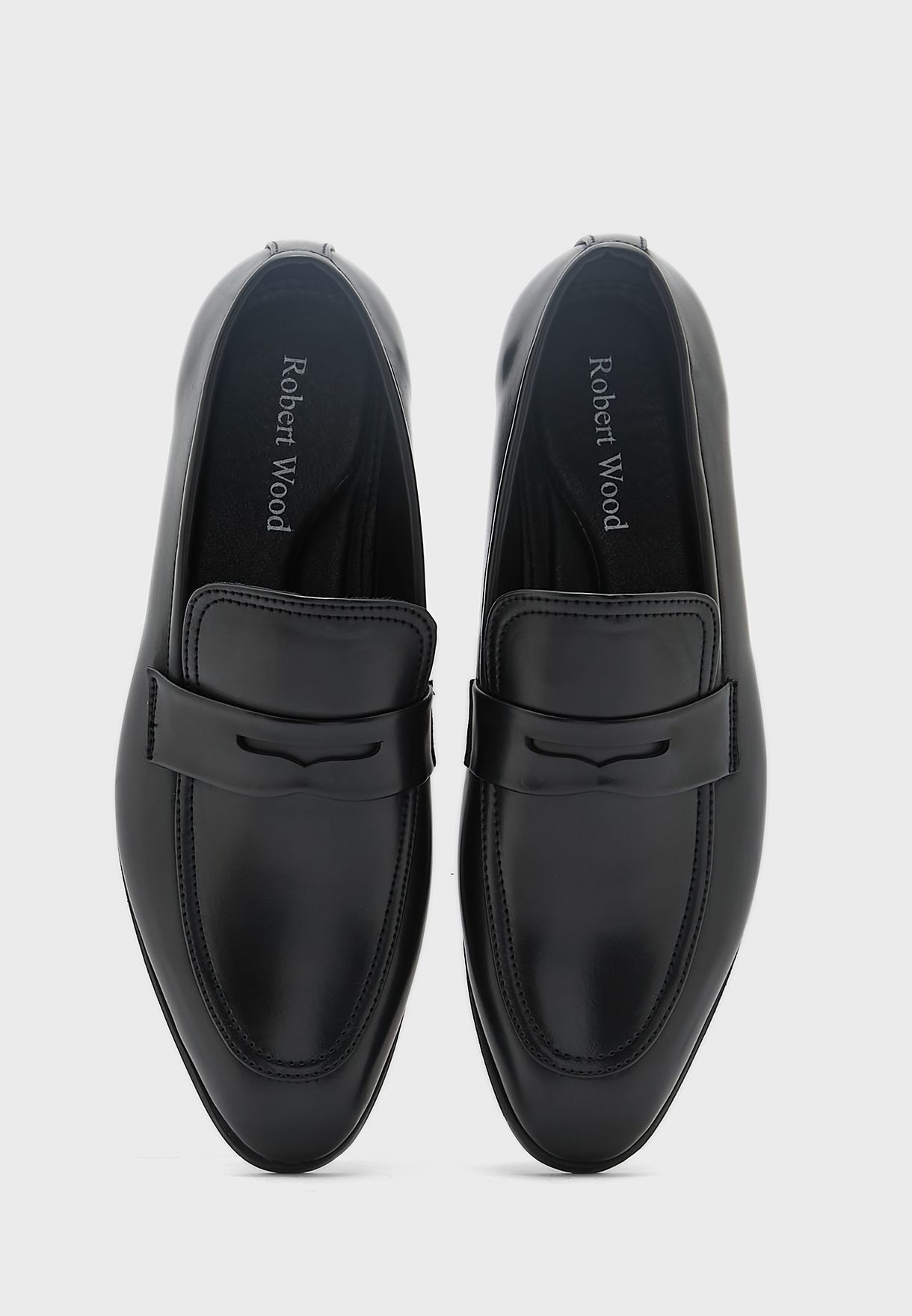 Faux Leather Formal Slip Ons