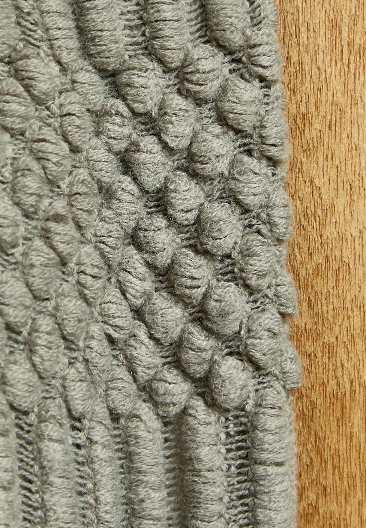 Grey Knitted Blanket 127*152Cm