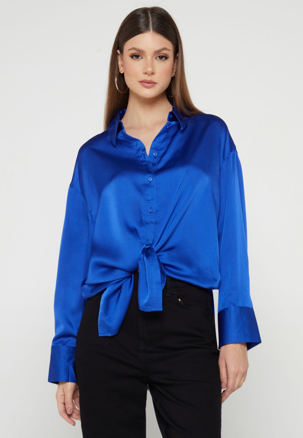 Buy Vero Moda blue Oversized Button Down Shirt for Women in Dubai, Abu ...