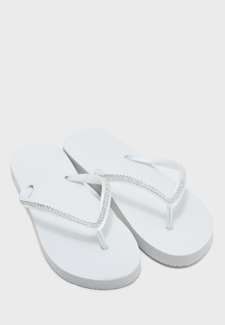 ginger textured flip flops